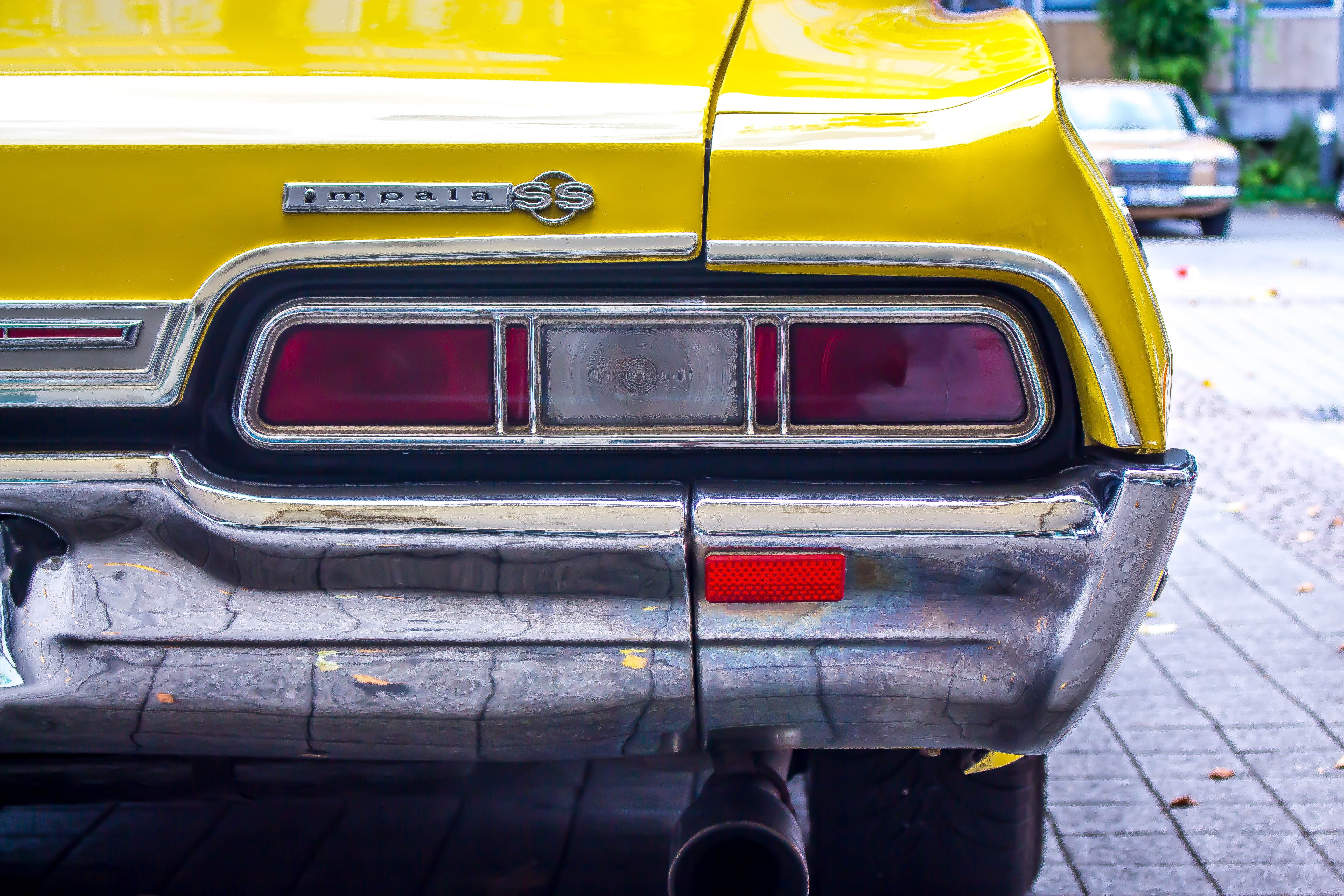 street, land vehicle, metal, Chevrolet Impala SS, closeup, public transportation, city, impala, 5K, mode of transportation, outdoors, motor vehicle, car, HD Wallpaper