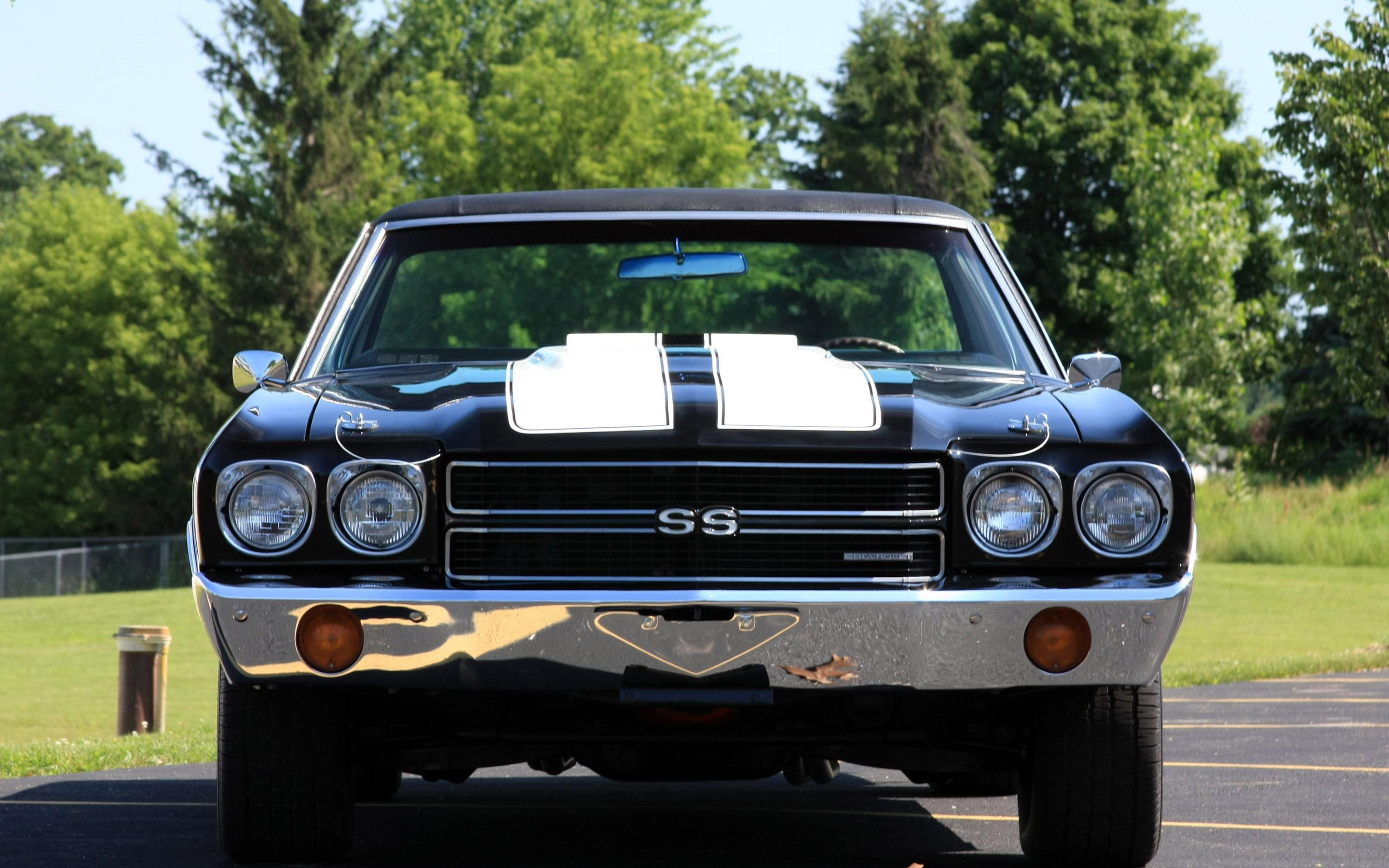 black, car, chevrolet el camino, 2K, cars, camino, ss, chevrolet, el, 2880x1800, HD Wallpaper