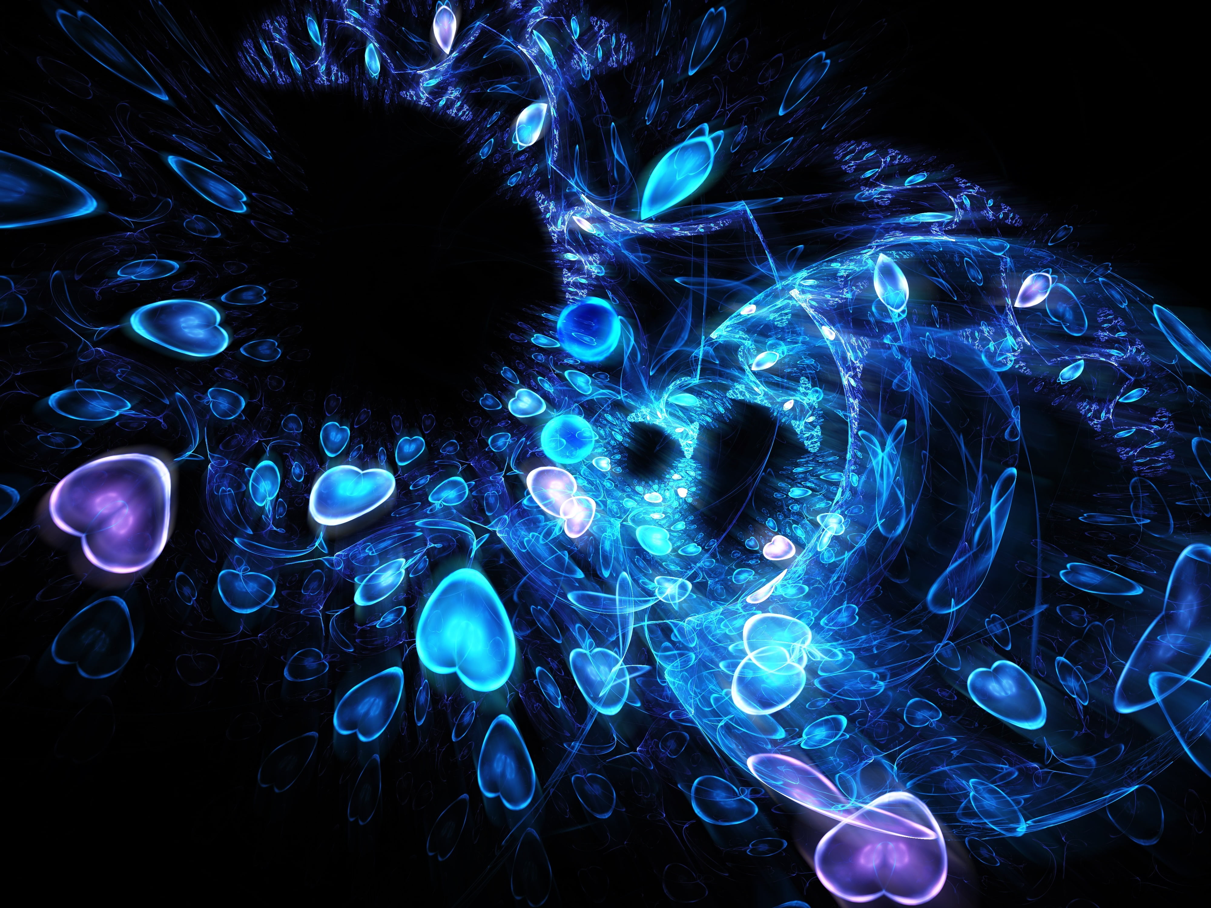 purple, space, backdrop, black background, night, mri scan, neon, light, digitally Generated Image, black Color, computer Graphic, abstract, multi Colored, HD Wallpaper