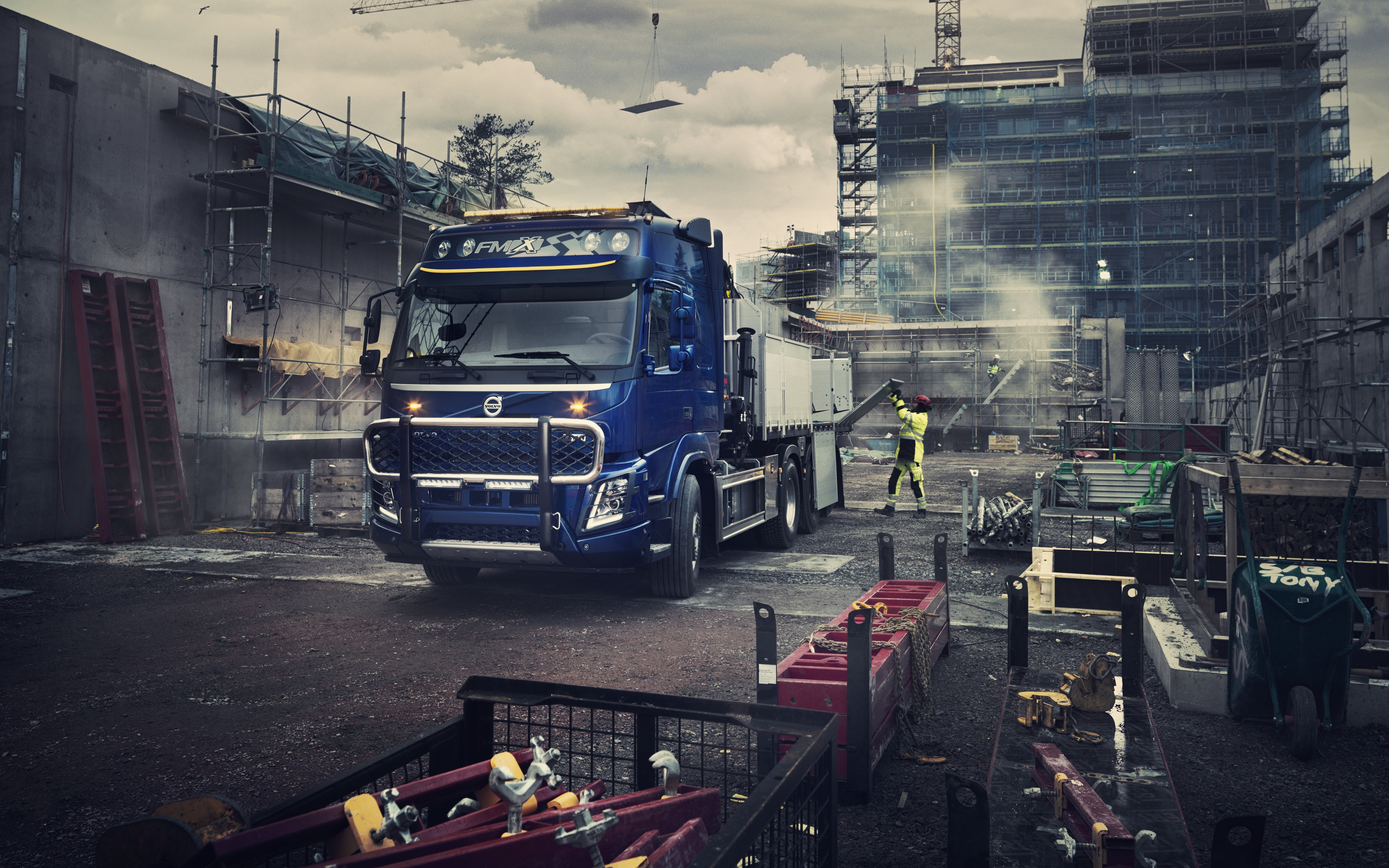 Volvo, truck, Volvo Trucks, 8K, Volvo FMX, HD Wallpaper