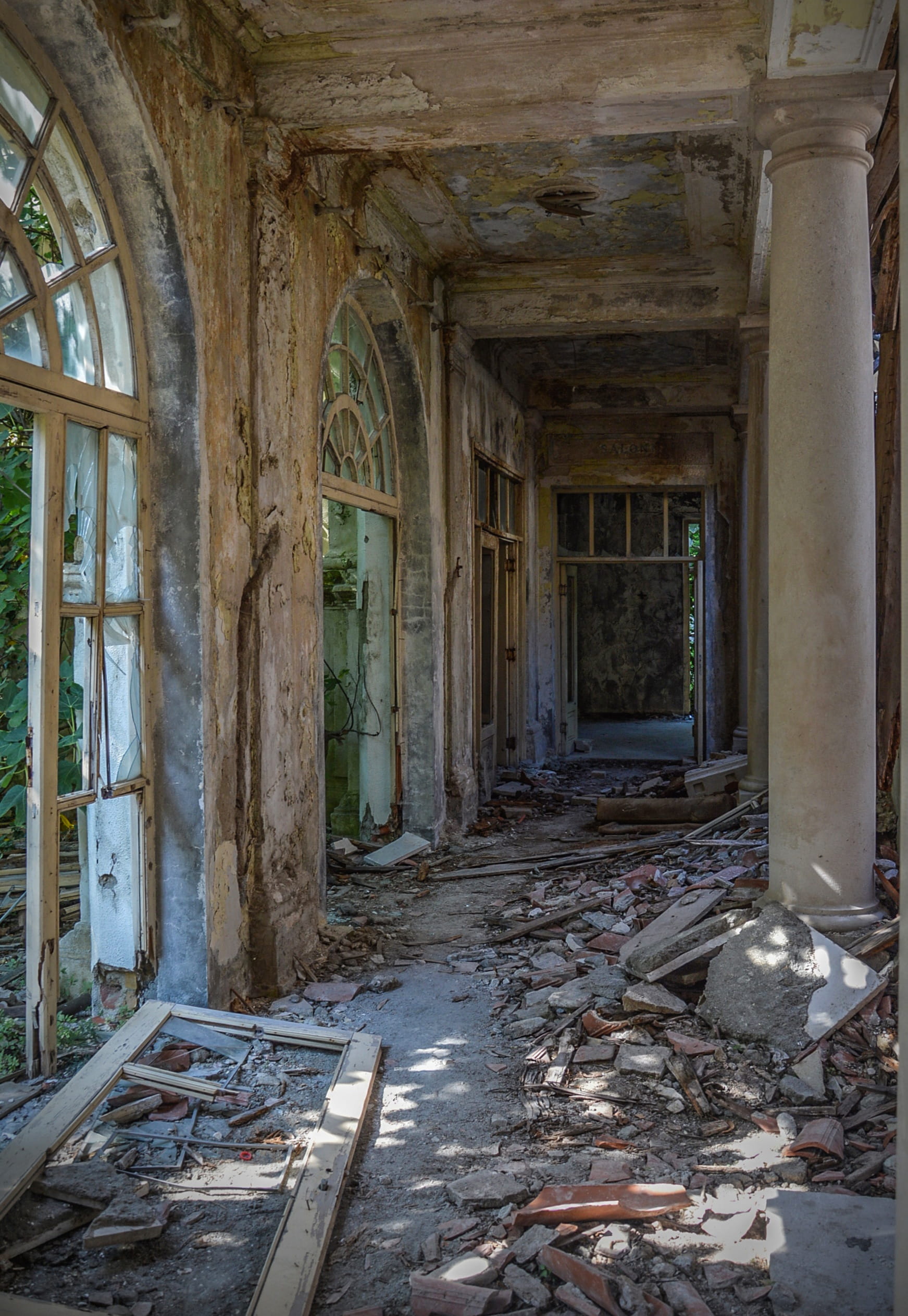 abandoned, decline, ceiling, flooring, dirty, history, demolished, Croatia, deterioration, run-down, breaking, dirt, 1080P, messy, Dubrovnik, bad condition, Phone HD Wallpaper