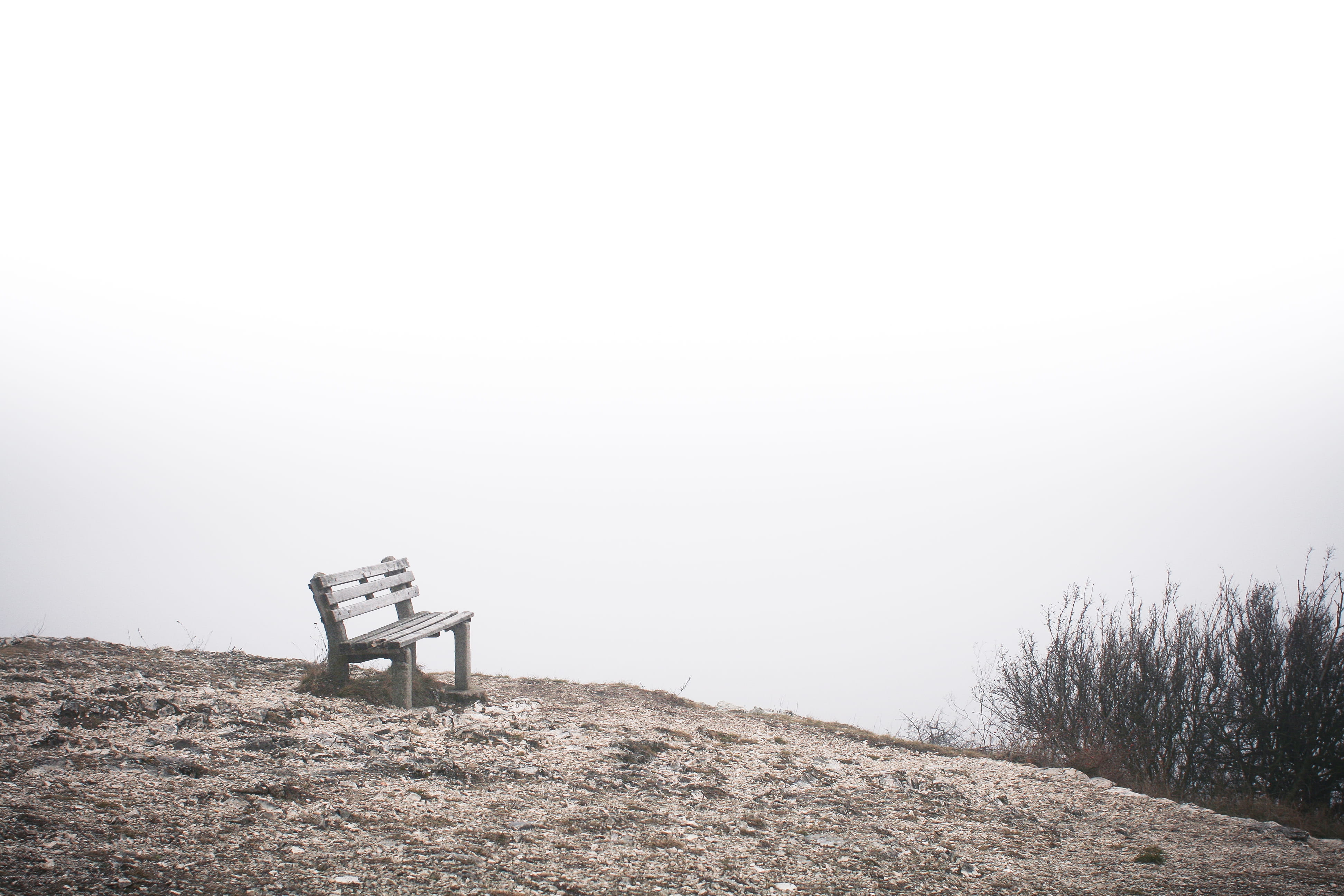 seat, landscape, end, outdoors, fog, cold temperature, snow, End of The World, day, world, no People, scenics - nature, beauty in nature, tranquil scene, HD Wallpaper