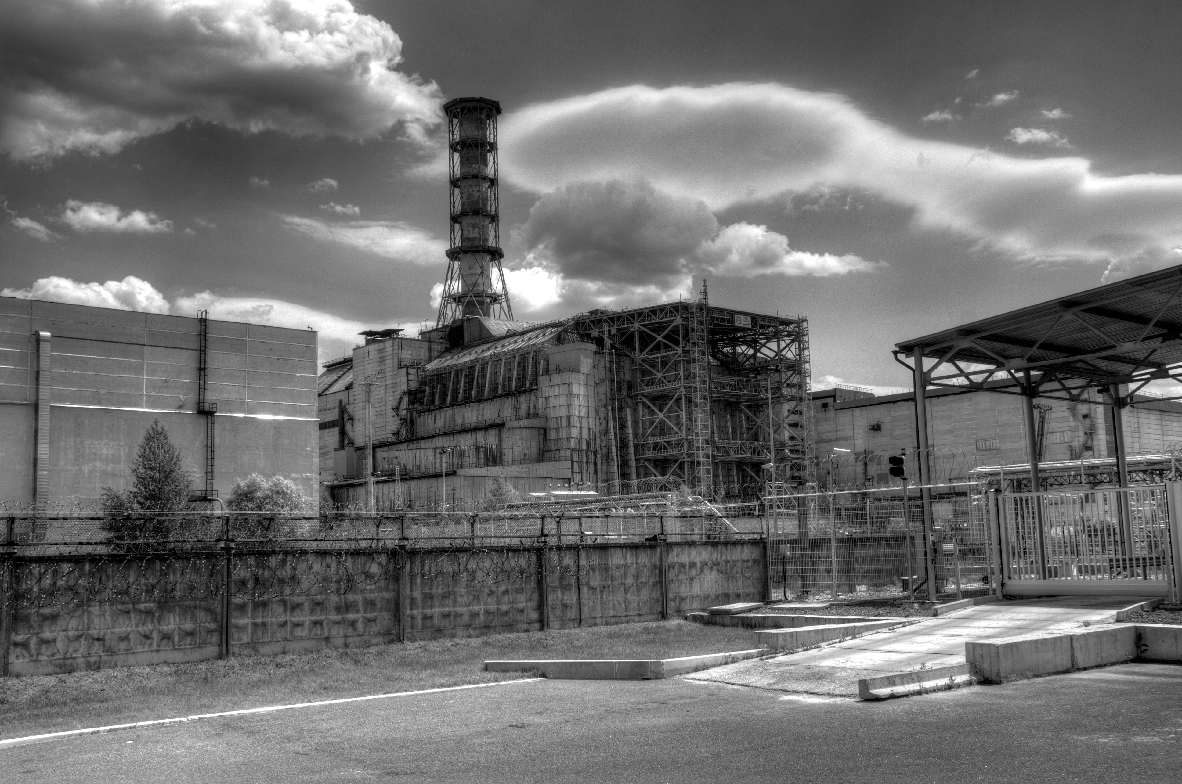 tower, nuclear power plant, fuel and Power Generation, metal, sky, the sarcophagus, history, street, outdoors, no People, cloud - sky, pipe - Tube, building, HD Wallpaper