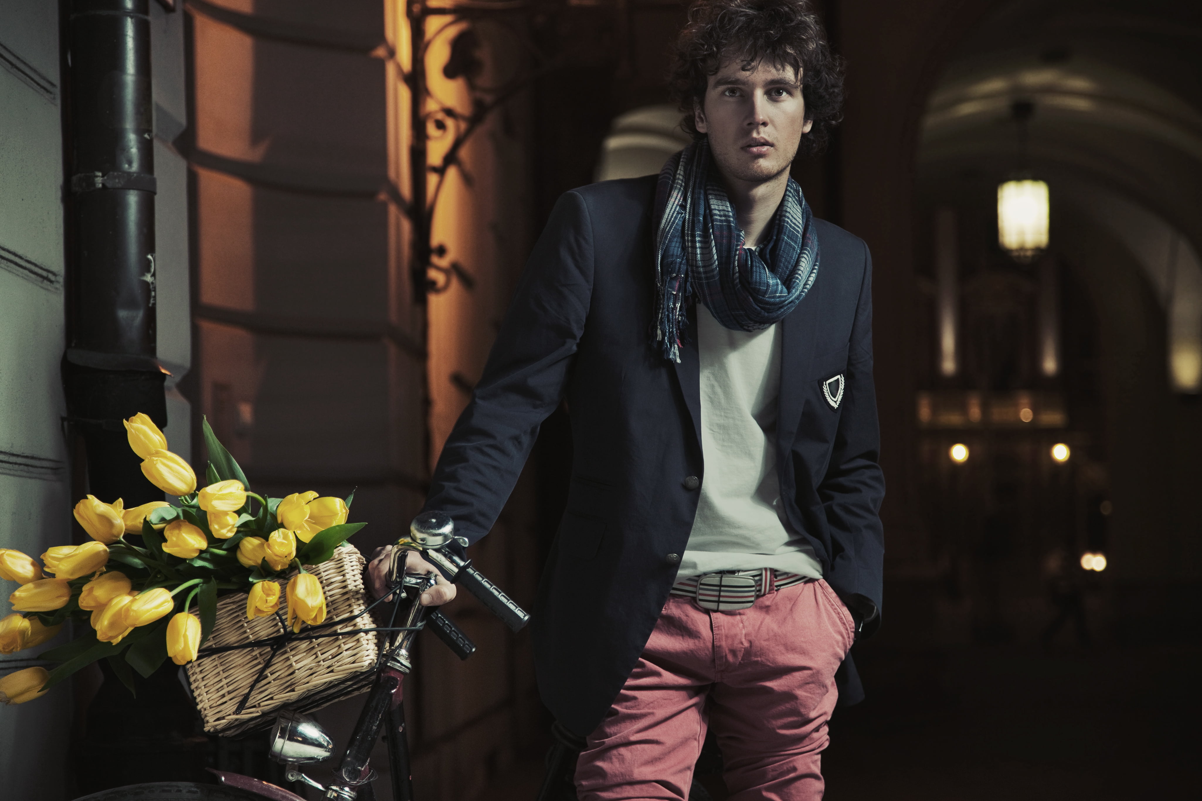 leather jacket, clothing, leisure activity, young men, jacket, young adult, real people, lifestyles, suit, arch, men, front view, flowering plant, leather, HD Wallpaper