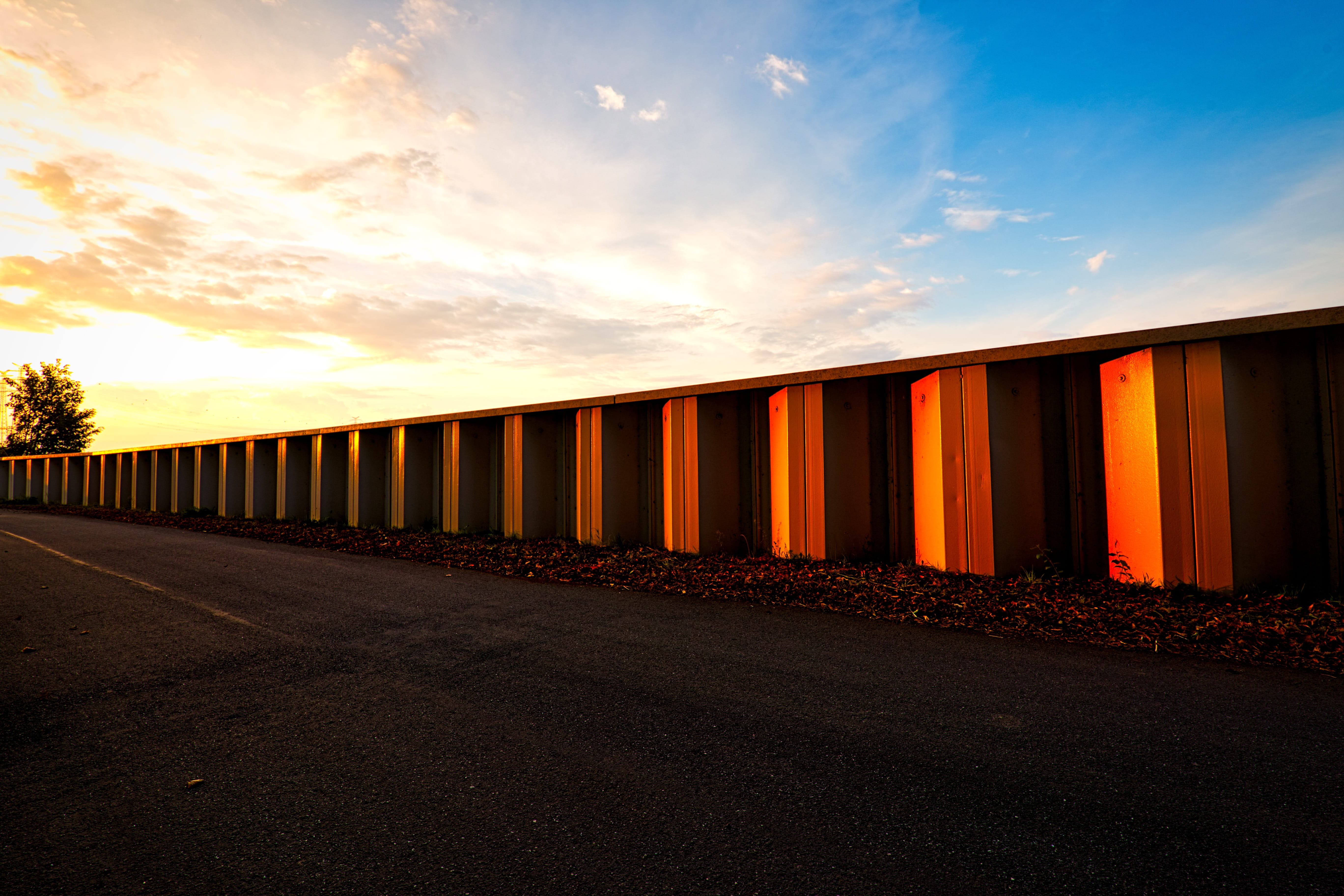 sky, nature, northern germany, orange color, city, direction, architectural column, empty, germany, land, long, bank, 5K, clouds, outdoors, architecture, HD Wallpaper