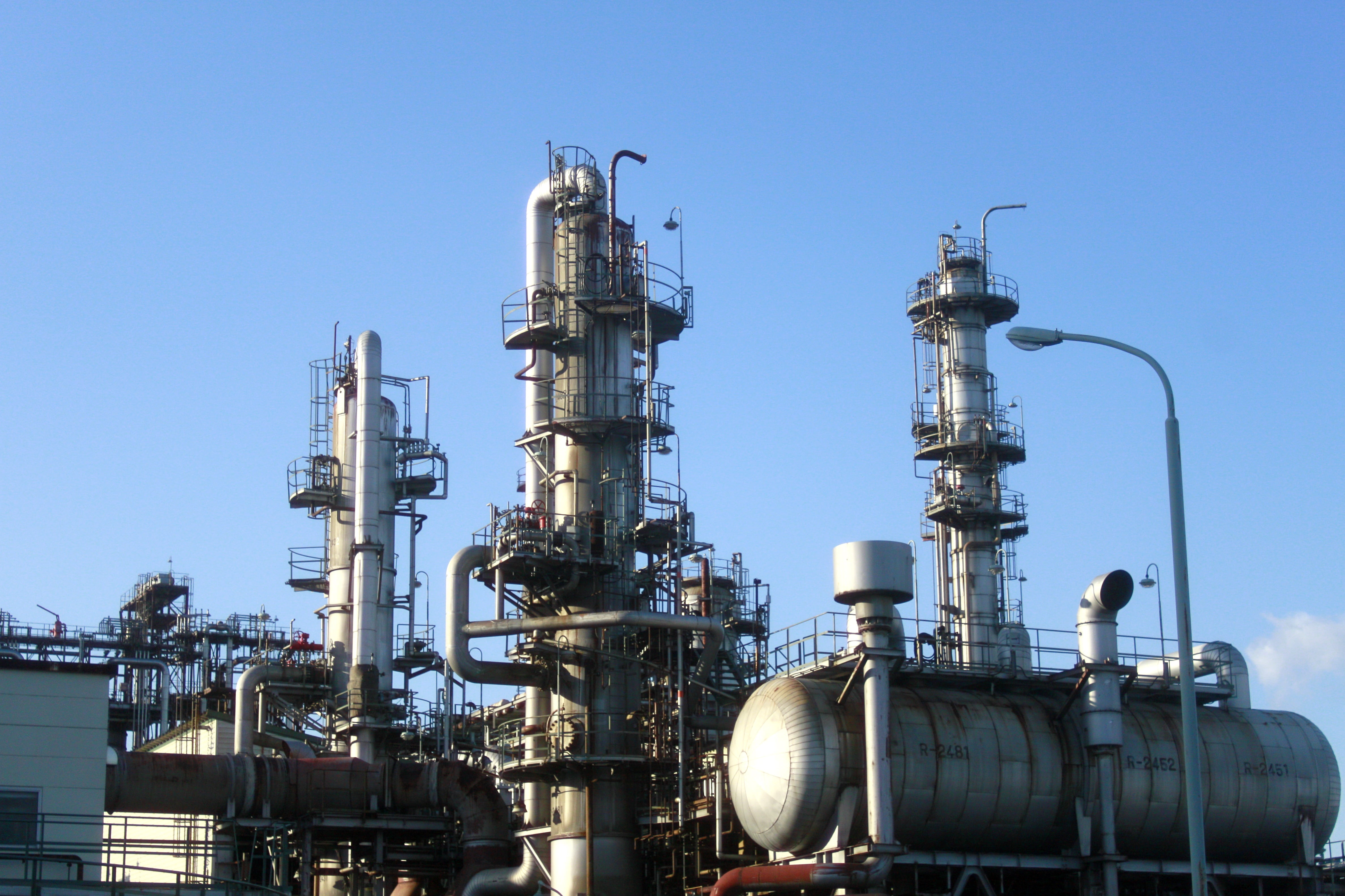 building exterior, gasoline, atmospheric distillation, 4K, distillation, alloy, metal, atmospheric distillation unit, factory, steel, topper, gray, pipe, HD Wallpaper