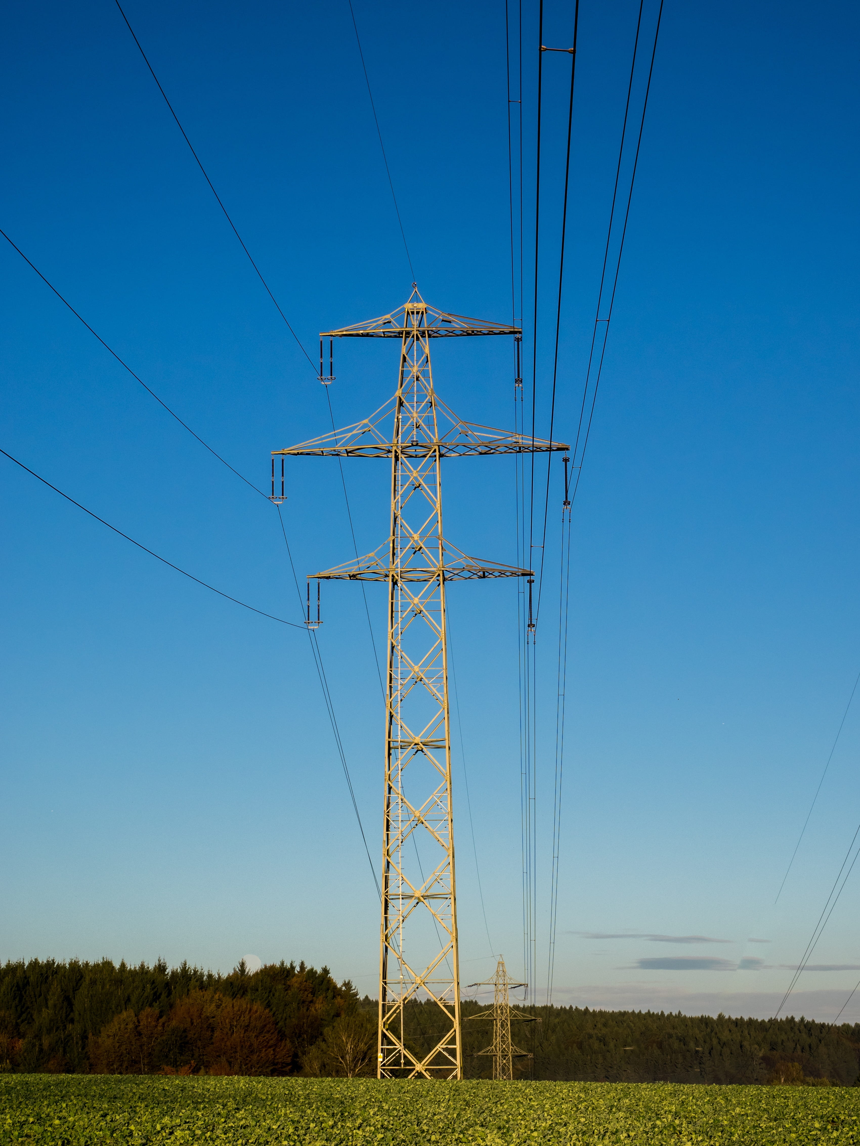 outdoors, high voltage, line, technology, blue, industry, Energy, steel, field, landscape, environment, pole, nature, current, plant, communication, risk, Phone HD Wallpaper
