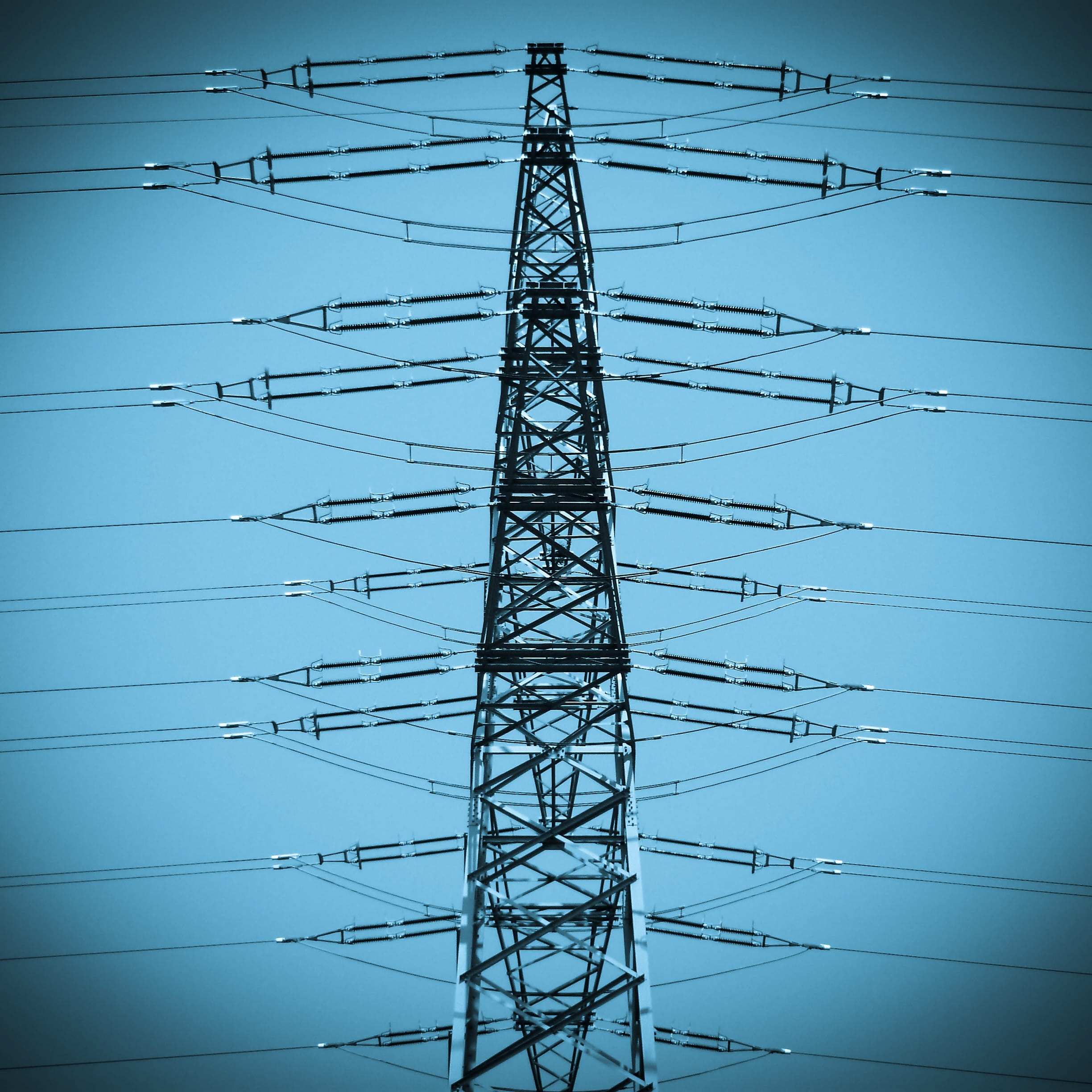 built structure, day, Current, power, low angle shot, construction frame, architecture, blue, in A Row, pylon, power poles, equipment, low angle view, cable, Phone HD Wallpaper