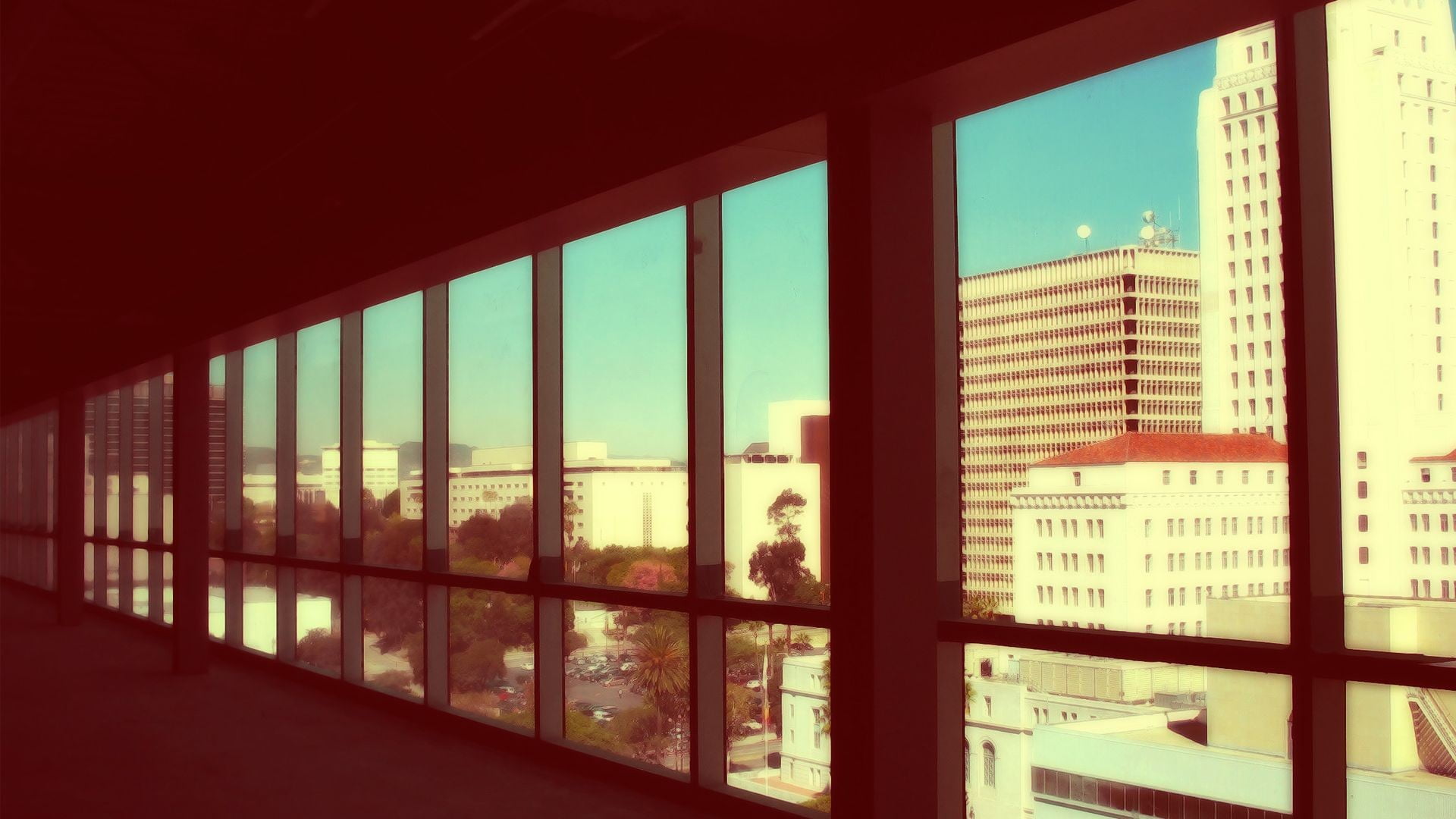 building, architecture, indoors, photography, transparent, safety, 1080P, nature, day, no people, water, blinds, railing, white, window, clear sky, city, HD Wallpaper