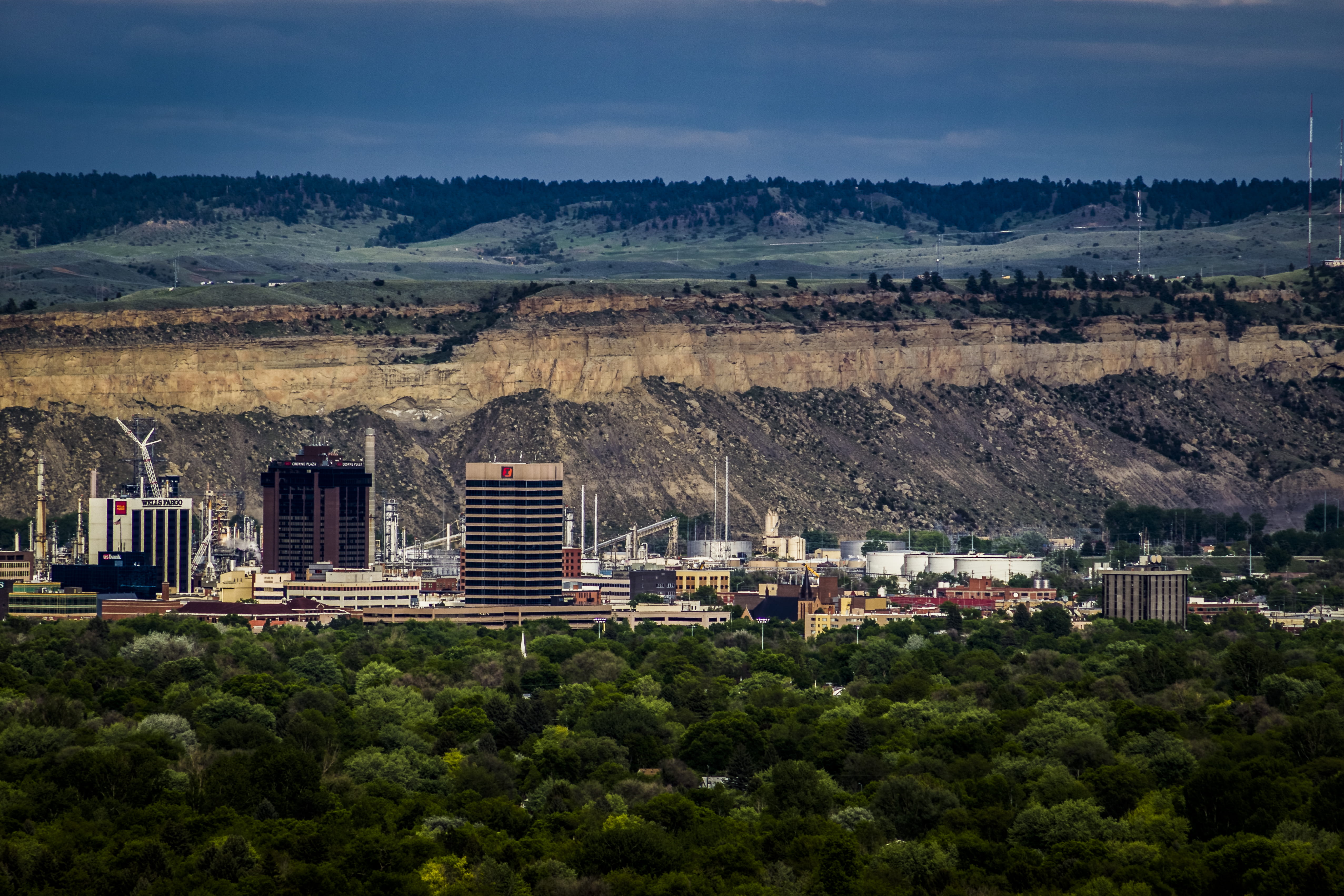 cityscape, high angle view, billings, skyline, building, day, residential district, building exterior, built structure, mountain, architecture, outdoors, HD Wallpaper