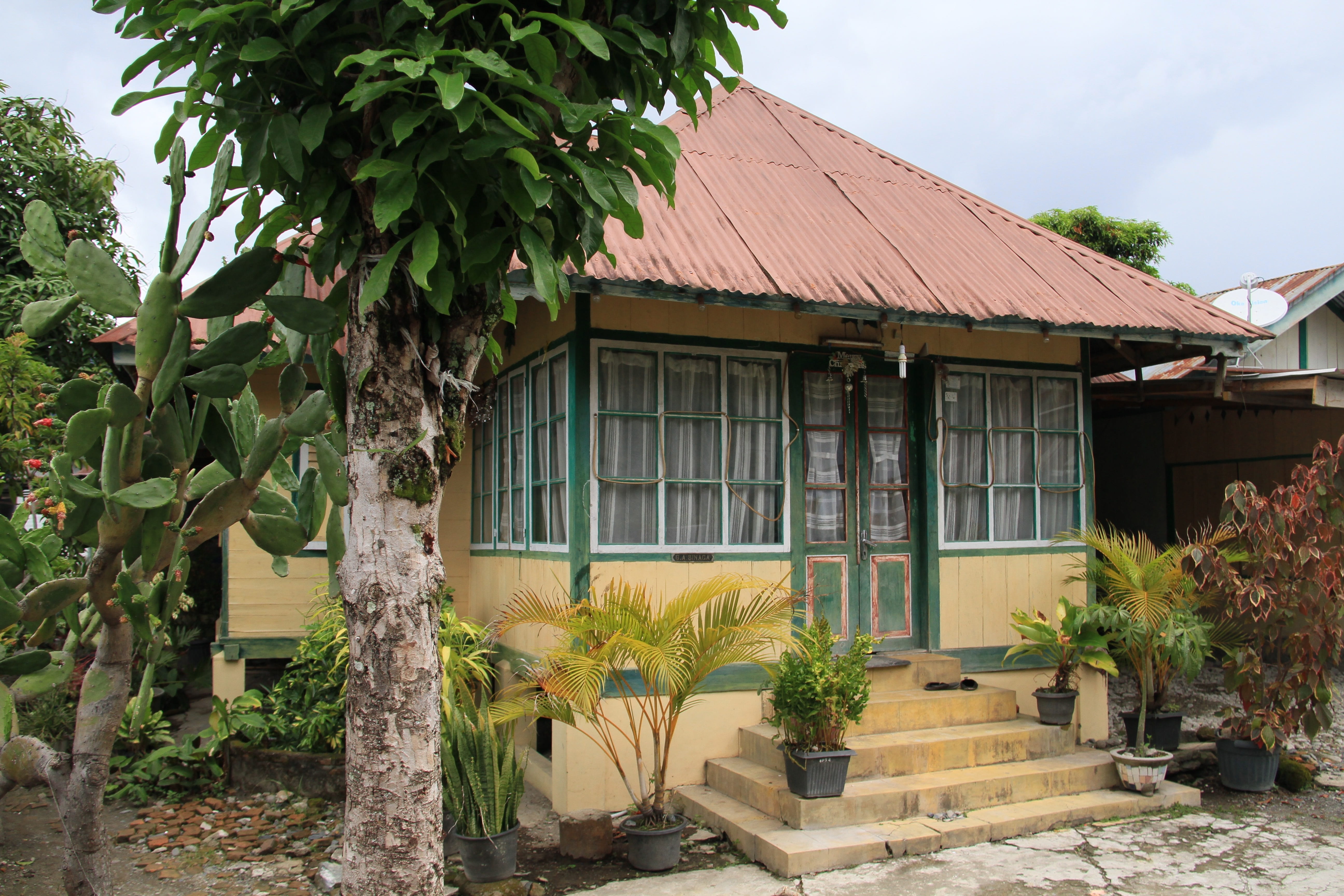 batak, journey, roof, sunlight, house, plant part, danau, medan, tree, green color, old house, blue, traditional, lake, destination, roof tile, tourist, HD Wallpaper