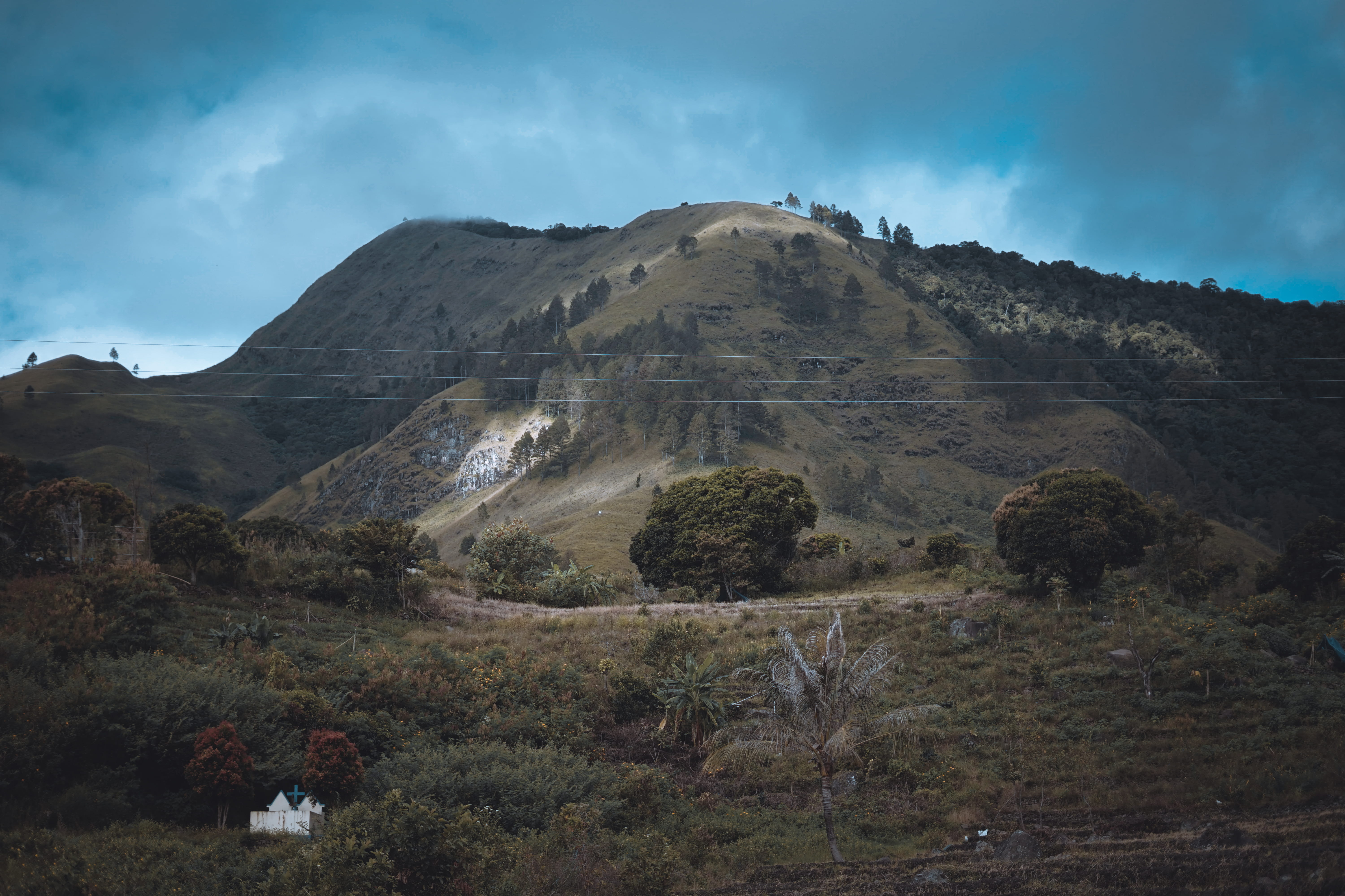countryside, arid climate, 5K, trees, land, mountain range, view, environment, mood, plant, tranquility, sumut, climate, cloud - sky, hill, HD Wallpaper