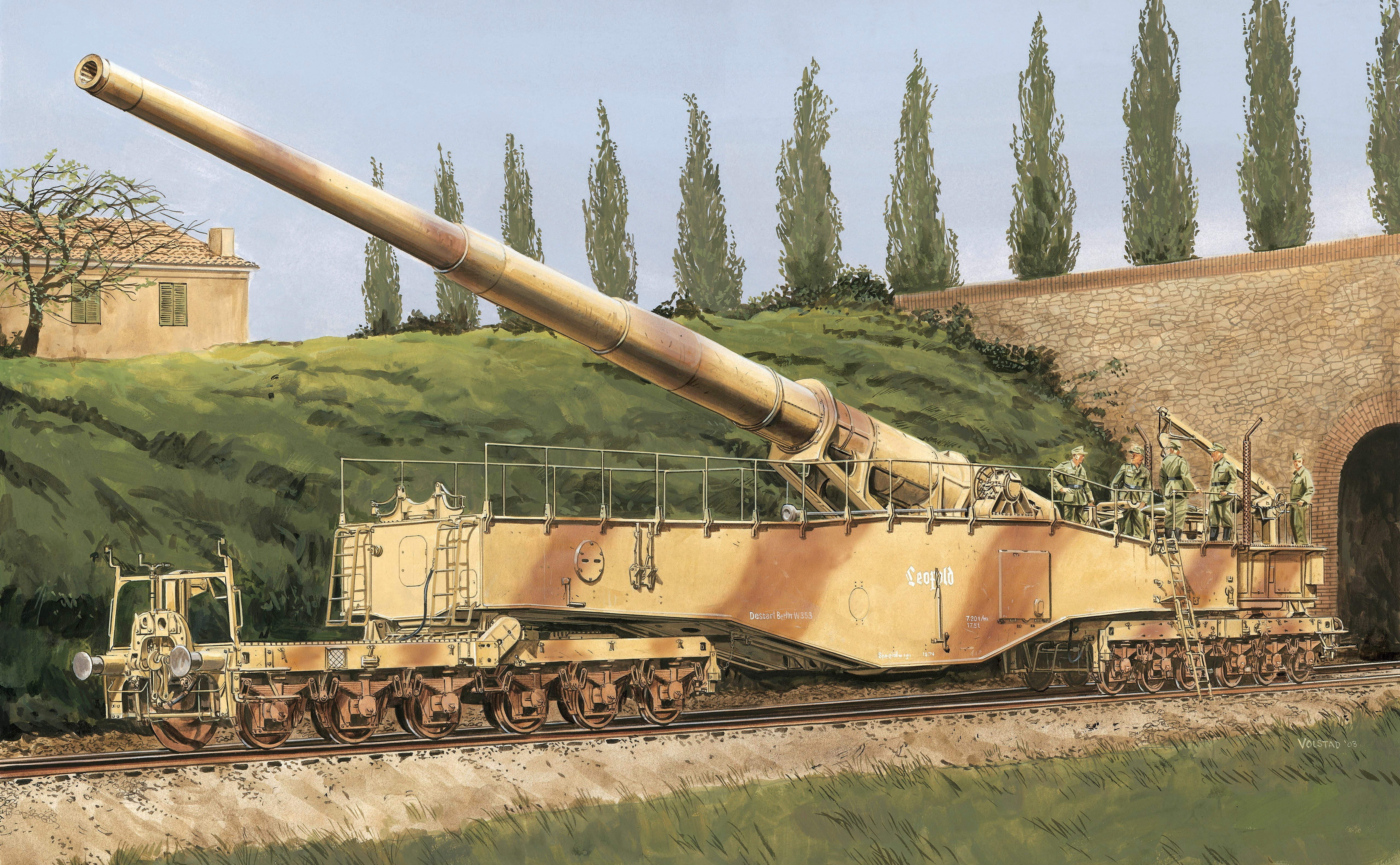gun, art, 5K, superheavy, " Dora", train, artillery, figure, unique, HD Wallpaper