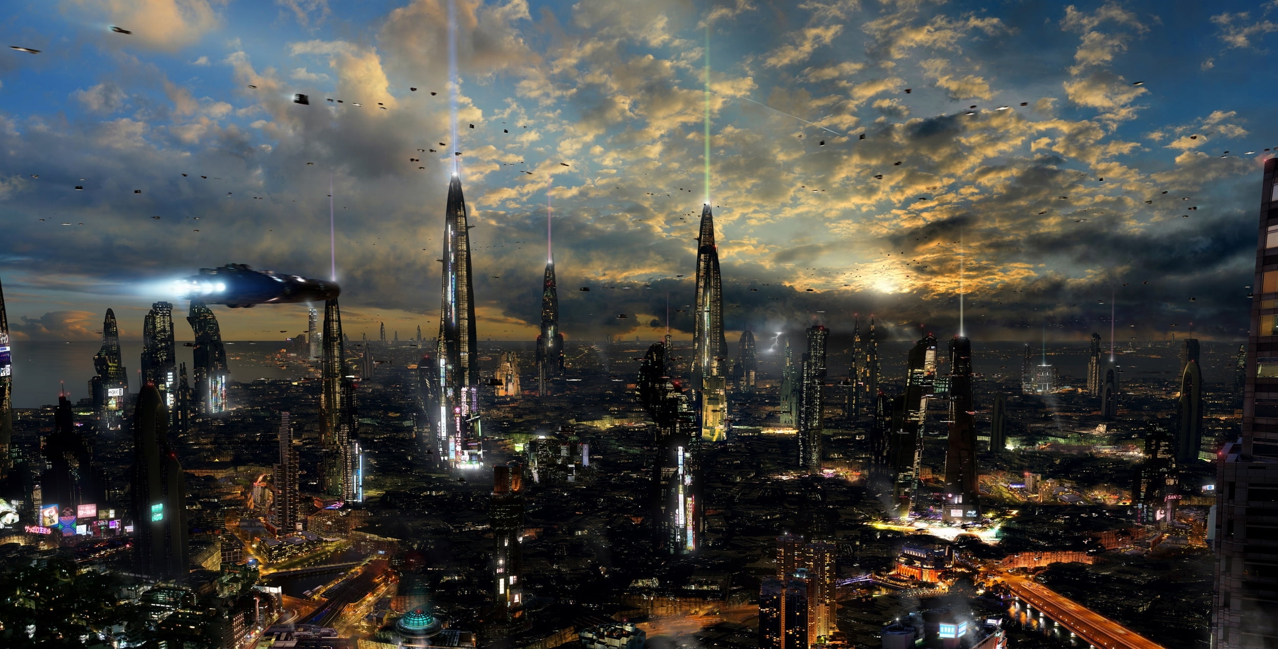 tall - High, urban Skyline, road, Scott Richard, oil Industry, buildings, sky, cloud - sky, built Structure, spire, city, futuristic landscape, track, gasoline, HD Wallpaper