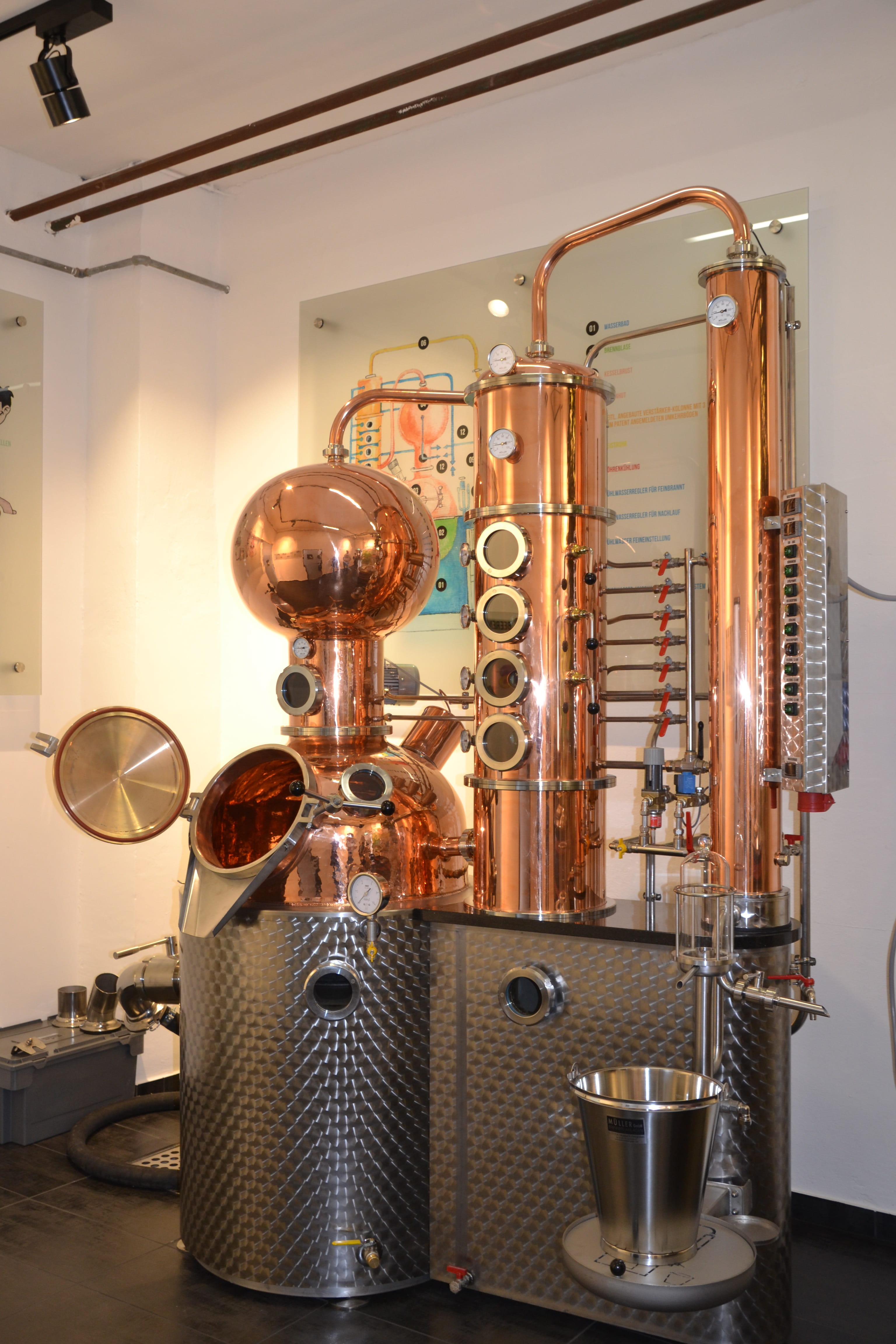 machinery, still life, technology, no people, large group of objects, wall - building feature, brandy, hanging, container, distillery, table, spirits, indoors, Phone HD Wallpaper
