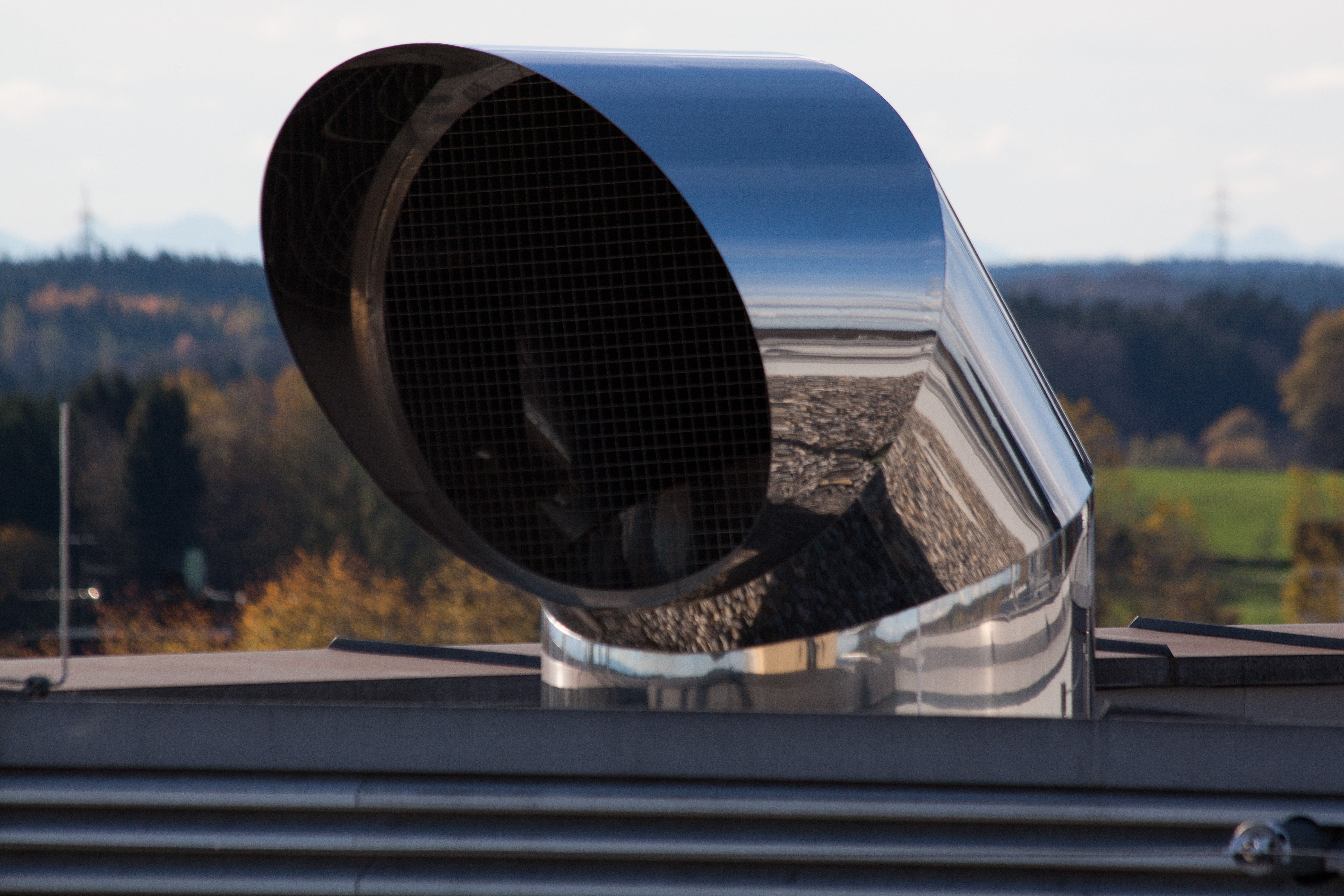 mirroring, sky, transportation, tree, day, pipe, mode of transportation, air duct, vent, flow technology, land vehicle, nature, glass - material, air control system, HD Wallpaper