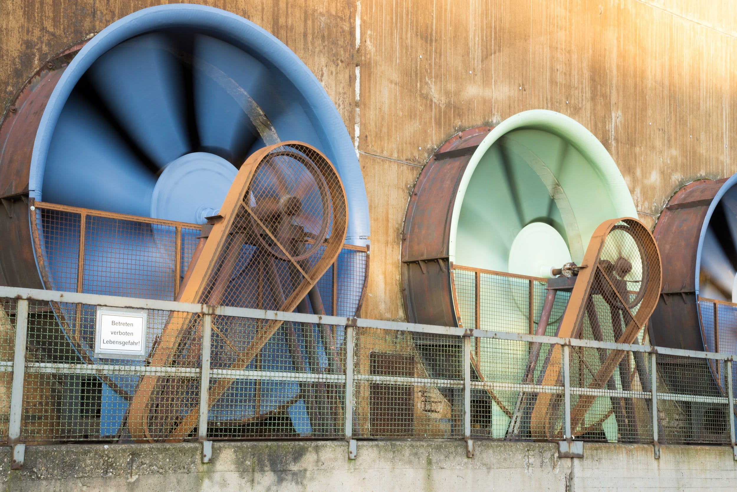 arch, architecture, landscape park duisburg, building exterior, germany, technology, fan, landscape park, industrial plant, absence, exhaust fan, outdoors, HD Wallpaper