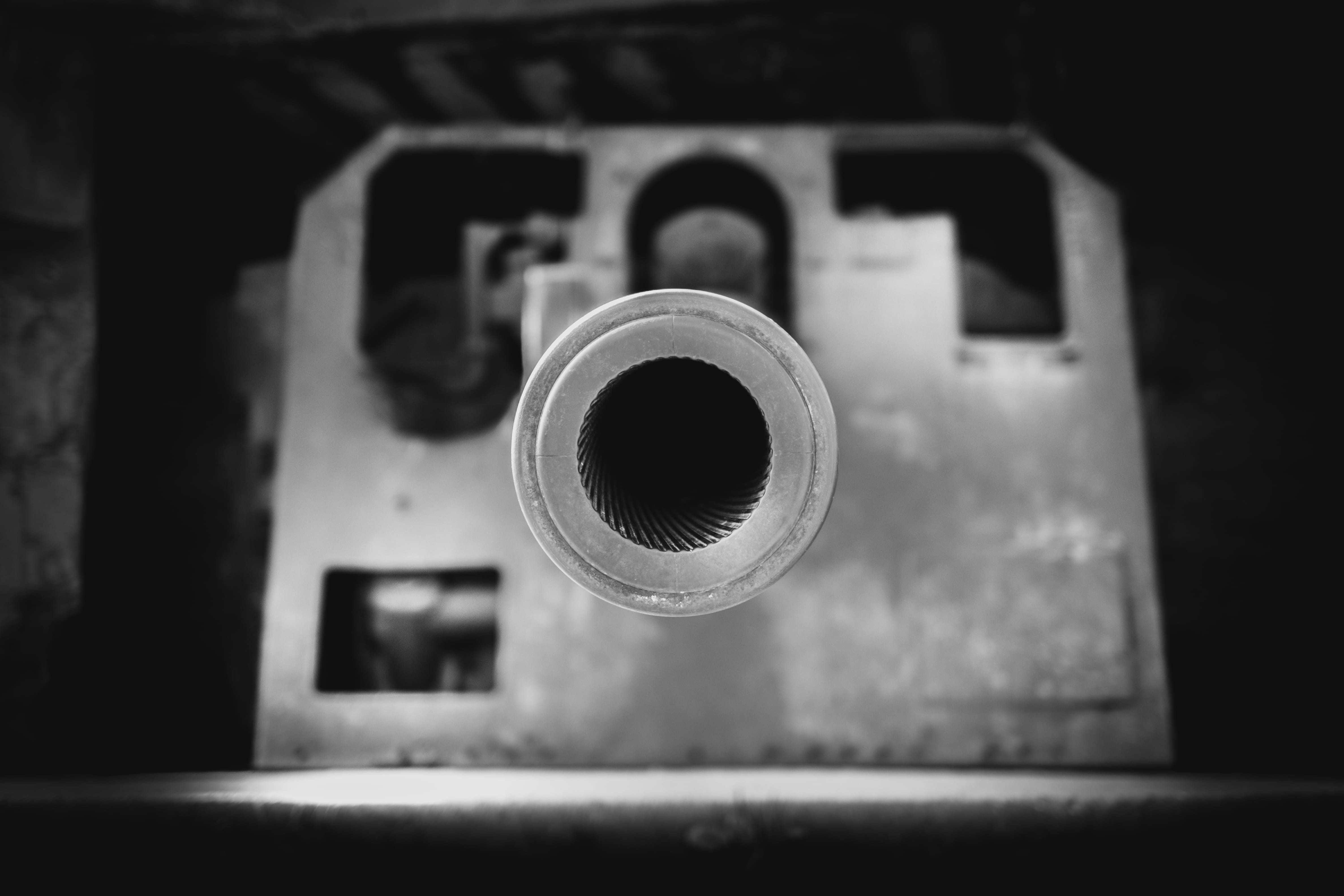 longues-sur-mer battery, geometric shape, built structure, old, window, wall - building feature, war, no people, single object, black and white, bandw, HD Wallpaper