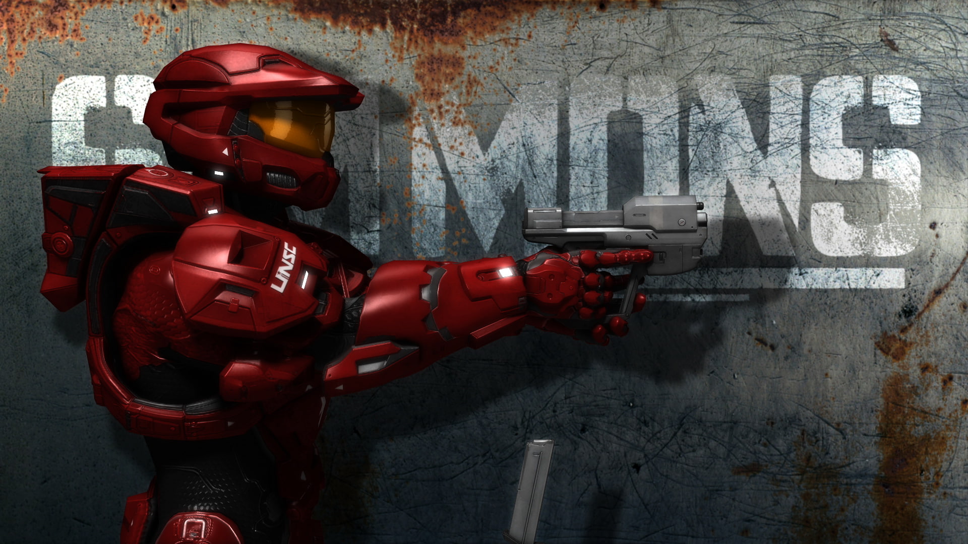 connection, fire hydrant, technology, video games, day, red, graffiti, Halo, close-up, machine valve, artwork, wall - building feature, fire extinguisher, HD Wallpaper