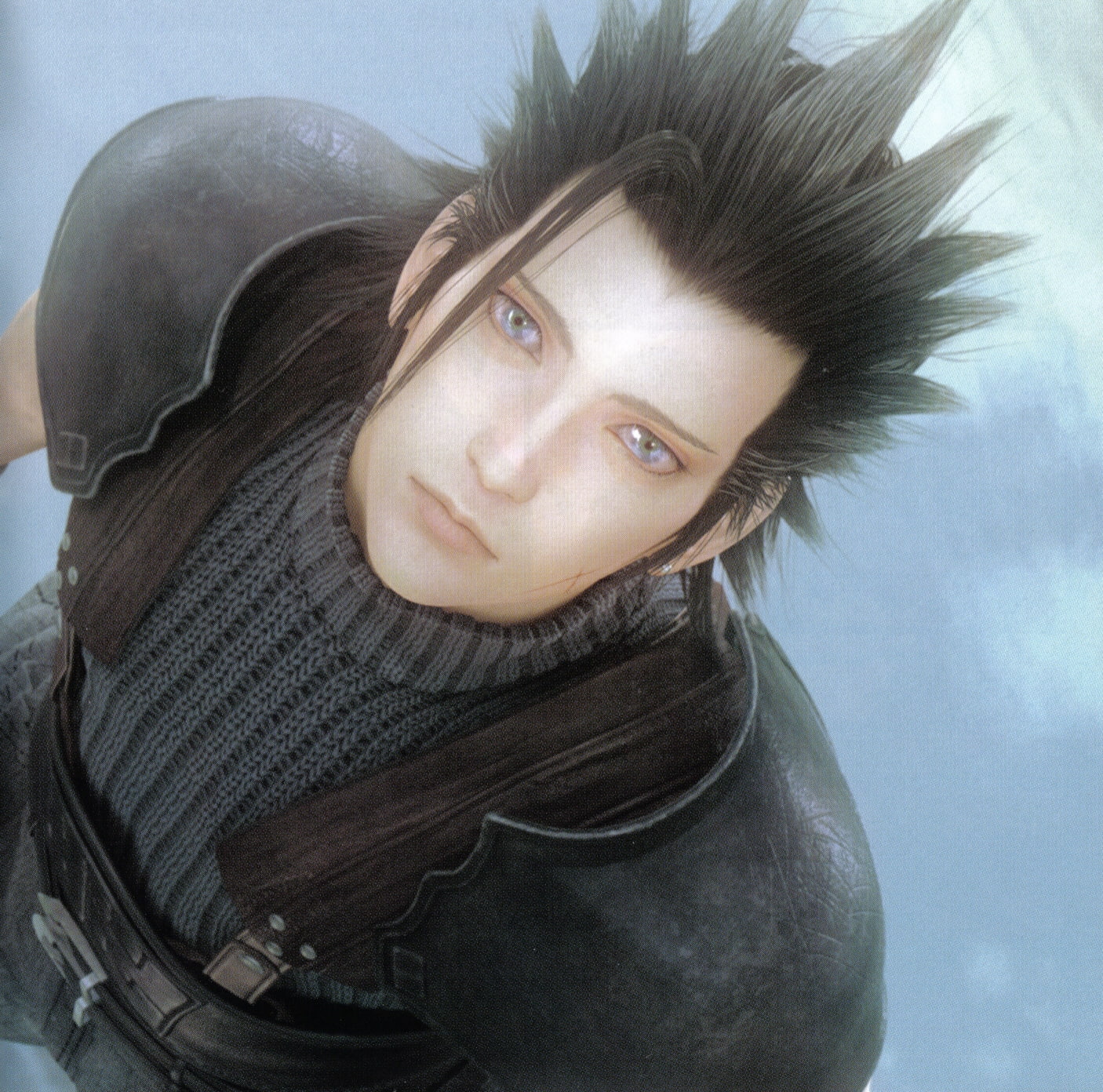 Final Fantasy, co, 720P, black, graphics, armor, fair, hd, final, art, games, video, Final Fantasy VII, computer, zack, fantasy, crisis, hair, vii, HD Wallpaper