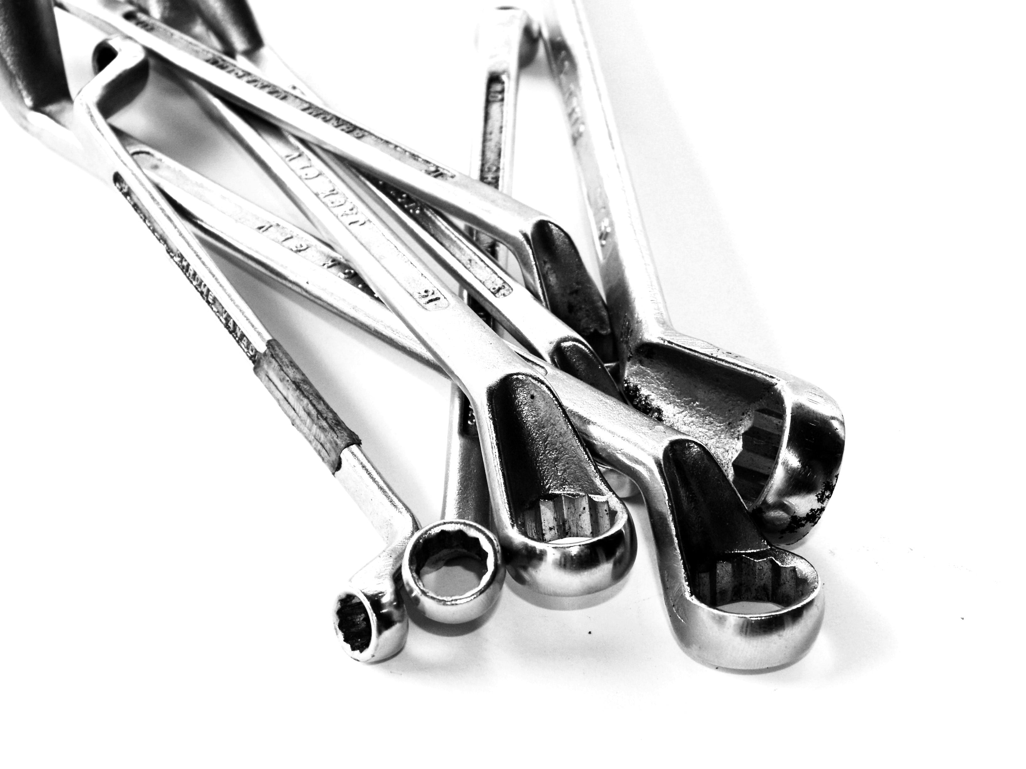 isolated, man made, several, fix, pliers, screwdriver, ratchet, professional, construct, closeup, key, workshop, group of objects, construction Industry, HD Wallpaper