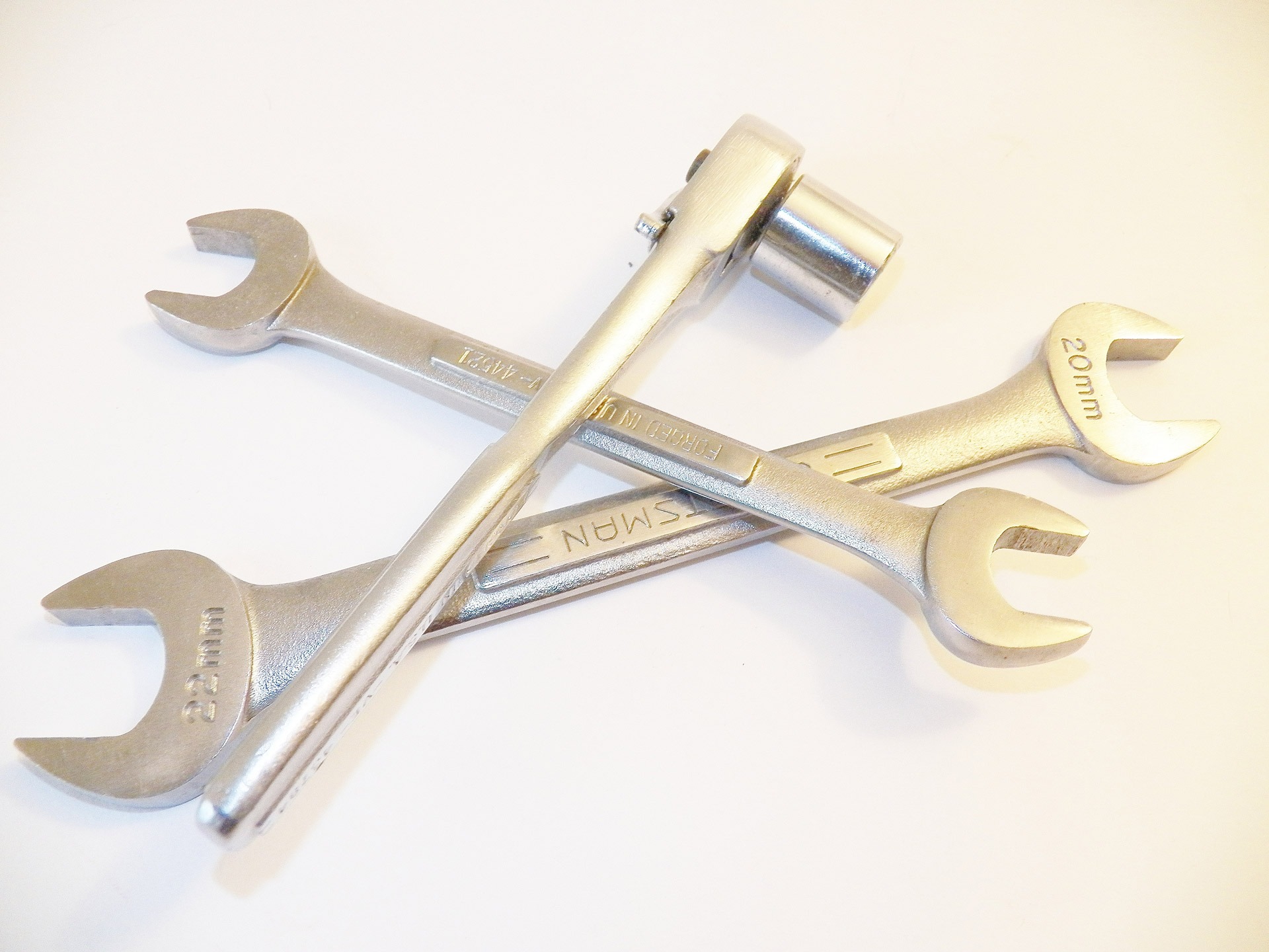 silver colored, tox box, directly above, tool chest, high angle view, hand tool, cut out, close-up, two, open, wrench, tools, screw drivers, mechanic, tool, HD Wallpaper