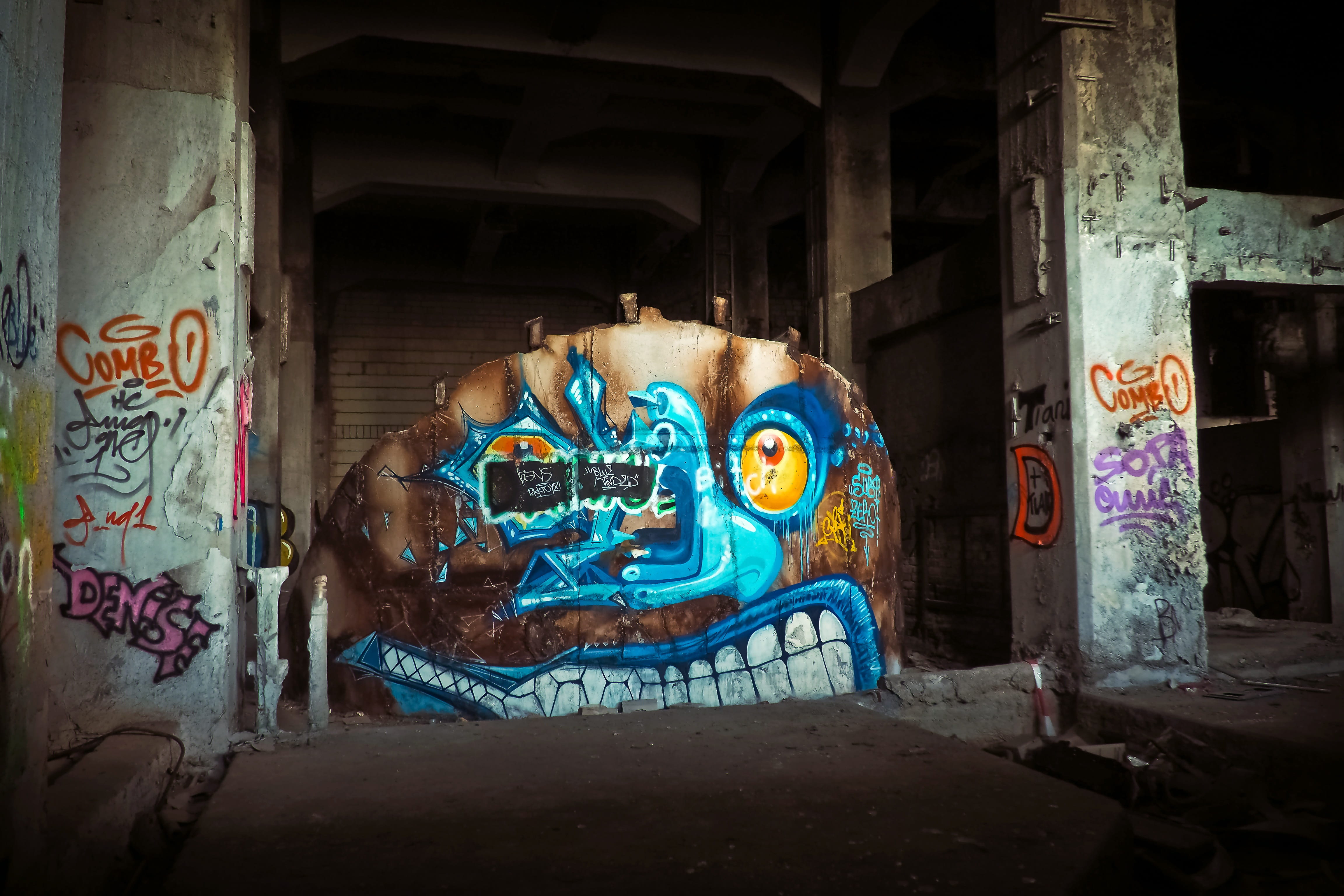 factory building, Lost, weird, factory, old building, built structure, old, uninhabited, graffiti, pforphoto, deterioration, architectural column, industrial building, HD Wallpaper