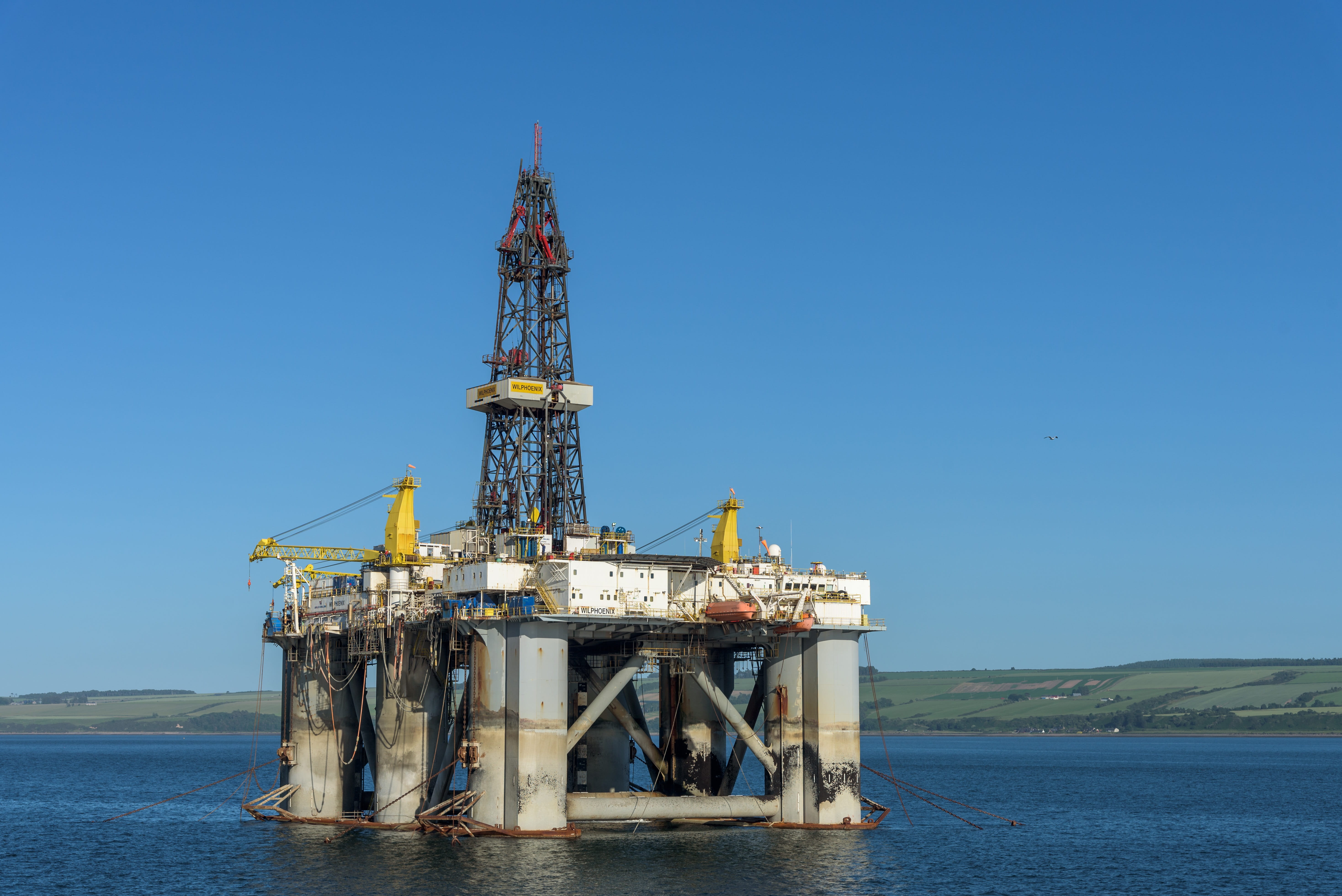 industry, blue, 5K, fuel and power generation, industrial, nature, waters, platform, outdoors, production, equipment, fuel, port, fossil fuel, clear sky, HD Wallpaper