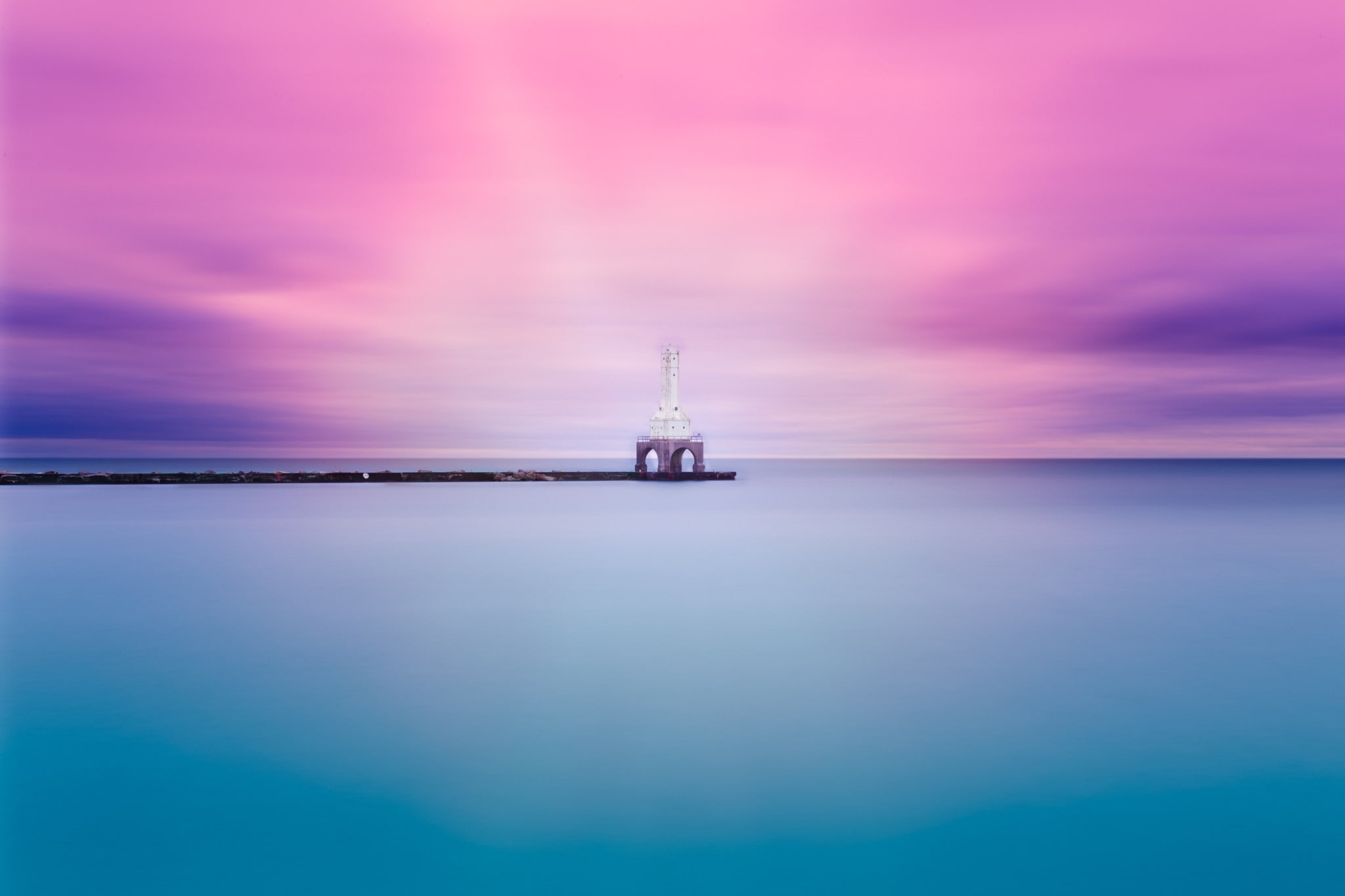 pier, outdoors, drilling rig, nature, photography, oil well, oil industry, industry, clouds, cloud - sky, 1080P, oil, alone, sky, beauty in nature, horizon, HD Wallpaper