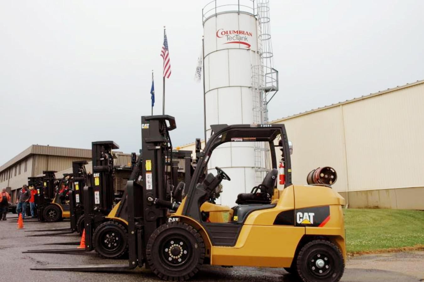 caterpillar forklift, 720P, HD Wallpaper
