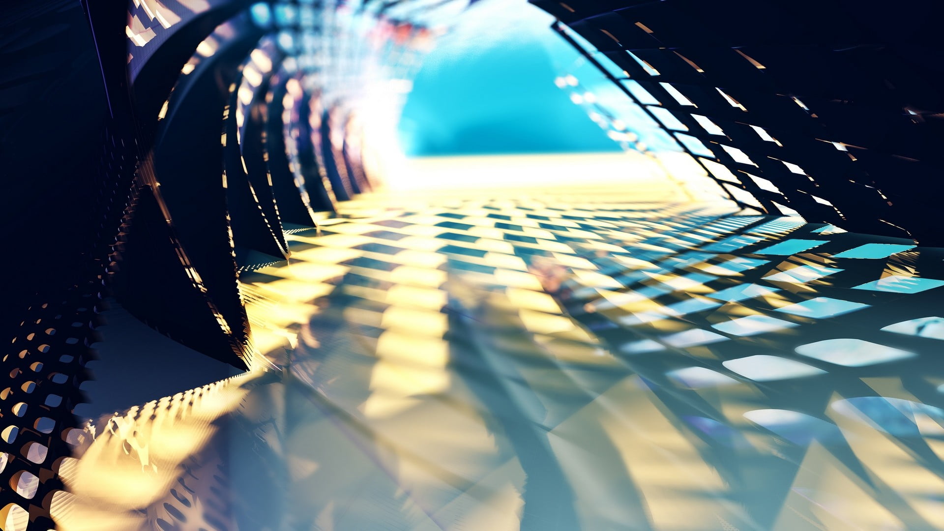 abstract, decoration, render, arts culture and entertainment, architecture, in a row, illuminated, nature, abundance, 3D fractal, selective focus, 1080P, HD Wallpaper