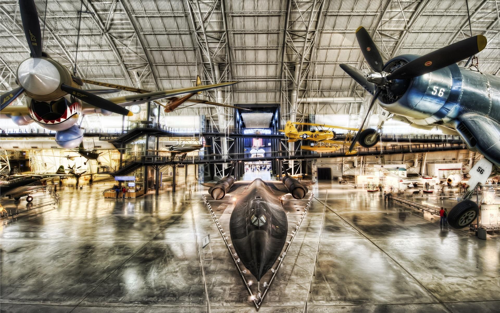 aircraft, photography, plane, 1080P, hangar, airplane, military, blackbird, aircraft planes, HD Wallpaper