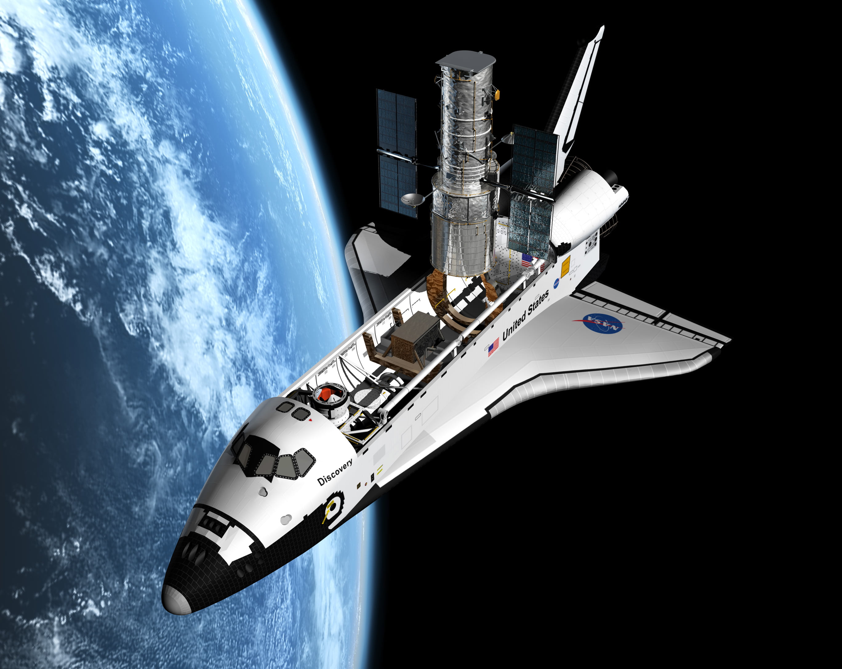 orbiting, mission, shipping, motion, satellite, silver colored, planet earth, water, shuttle, 2K, nasa, Space, nature, nautical vessel, technology, spacecraft, HD Wallpaper