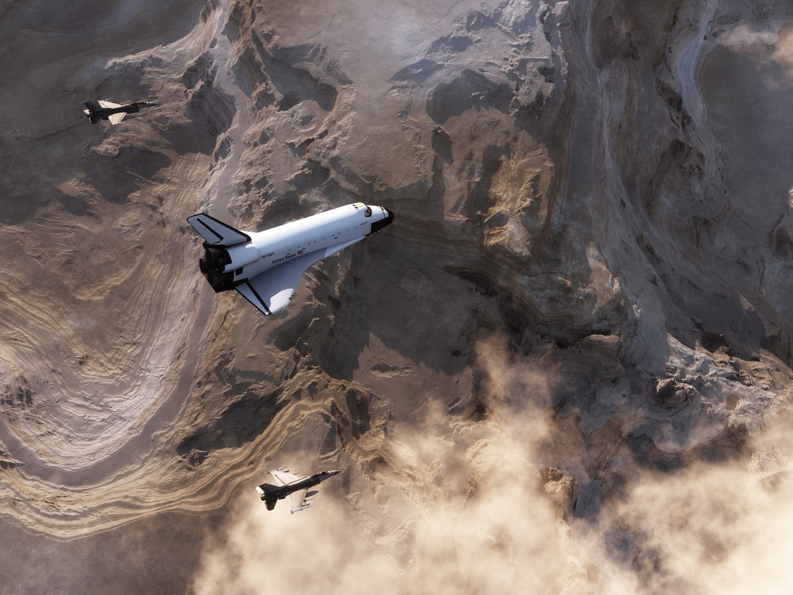 falcon, space, f16, discovery, military, 720P, fighting, jets, nasa, shuttle, jet, HD Wallpaper