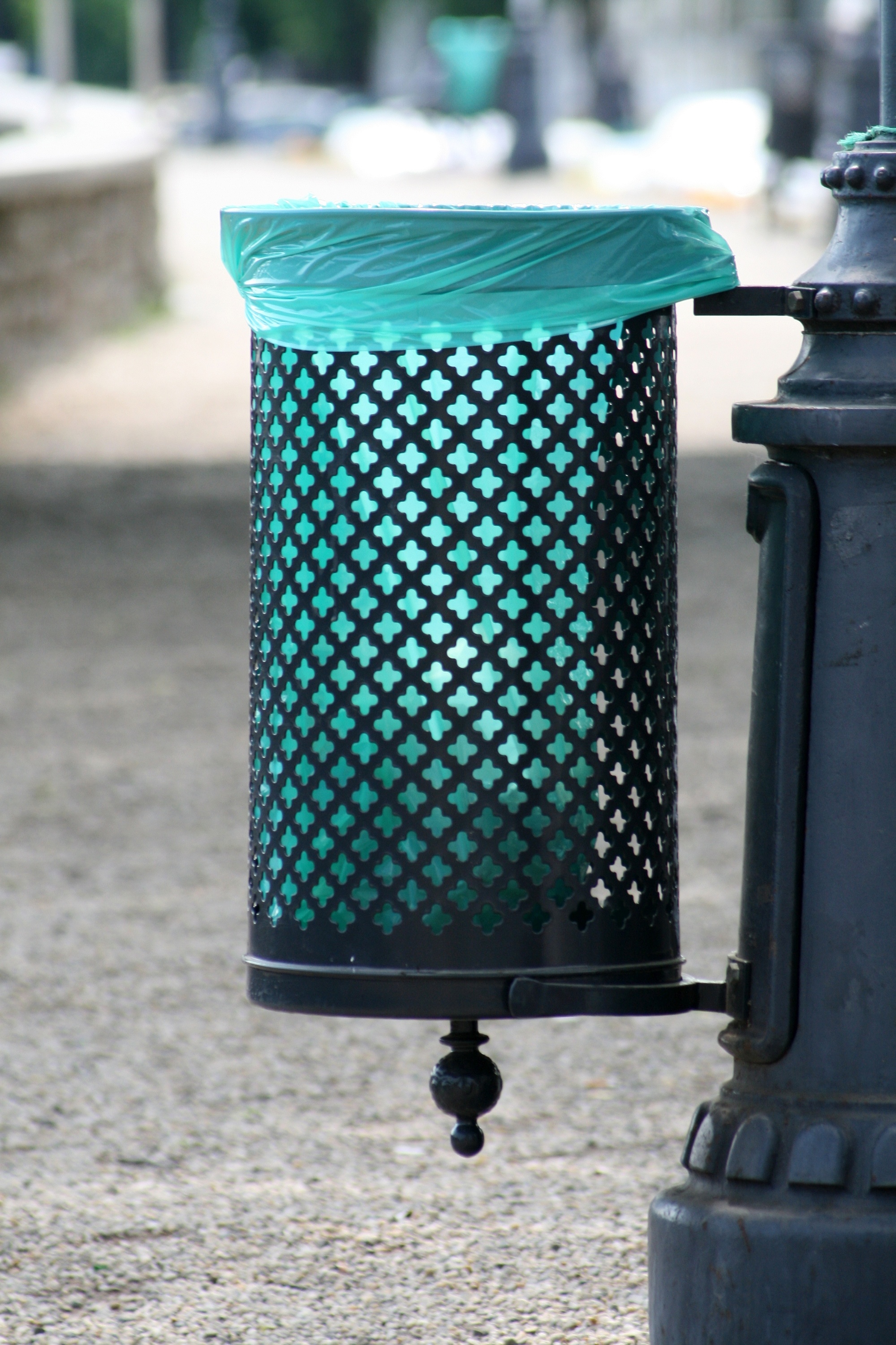 recycling, green color, selective, road, footpath, cleanliness, street, blue, trash cans, cylindrical, garbage, metal, outdoors, day, recycling bin, garbage bag, Phone HD Wallpaper