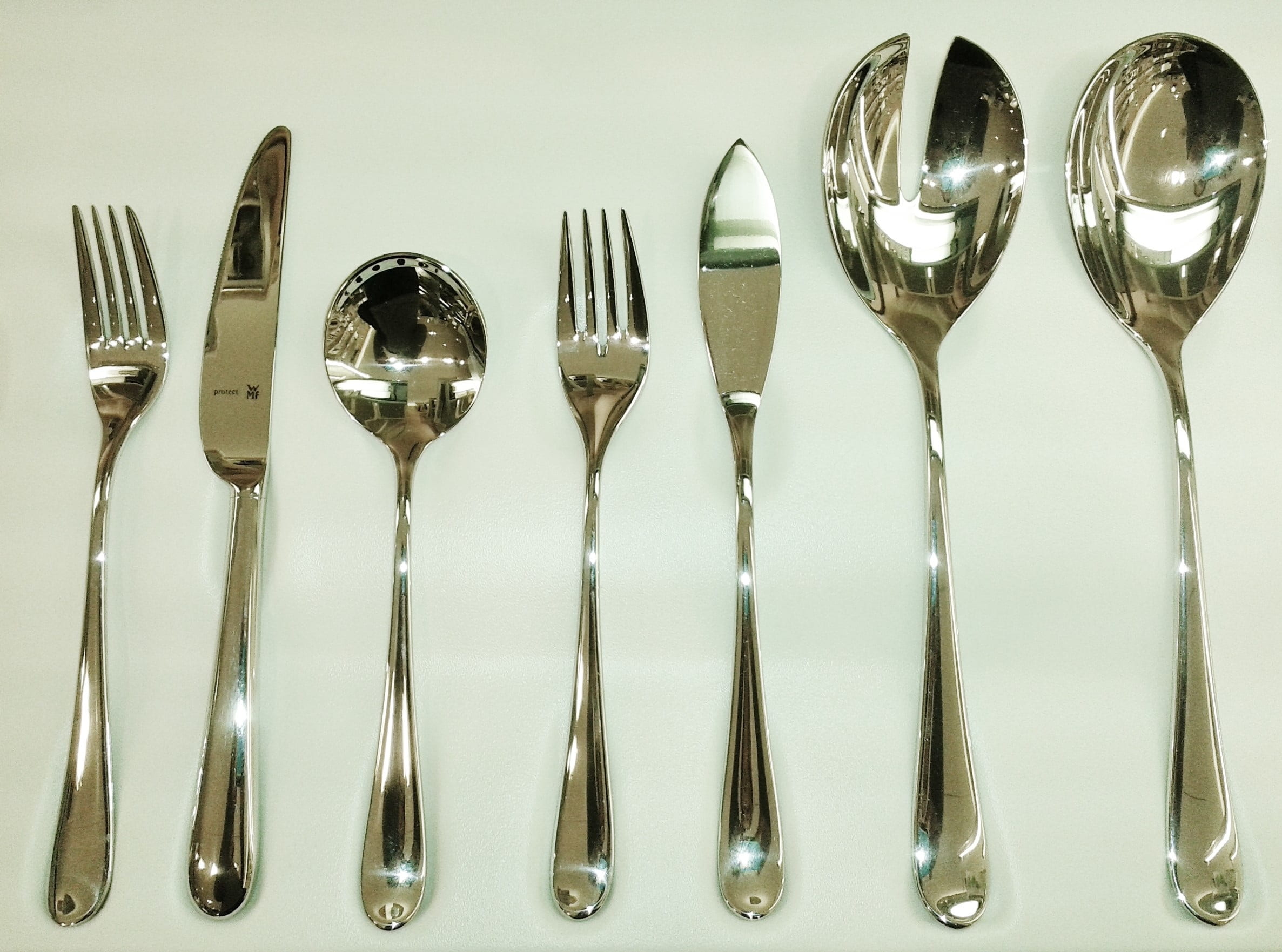 gastronomy, still life, silver colored, metal, gray, household equipment, spoon, silver, set, steel, group of objects, cutlery set, close up, knife, fork, HD Wallpaper
