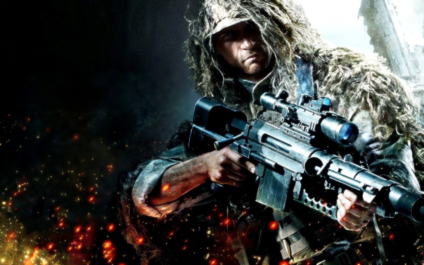 weapon, portrait, military, army soldier, rifle, aiming, waist up, protection, holding, army, one person, special forces, government, security, 720P, mid adult, HD Wallpaper