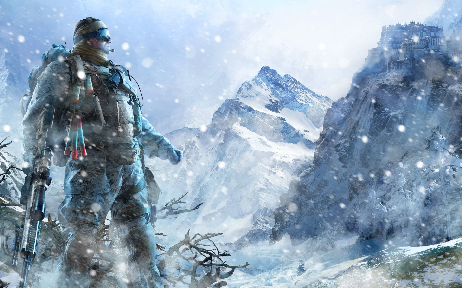 hiking, adventure, Video Game, outdoors, sport, clothing, cold temperature, leisure activity, nature, 1080P, snowcapped mountain, mountain, scenics - nature, HD Wallpaper