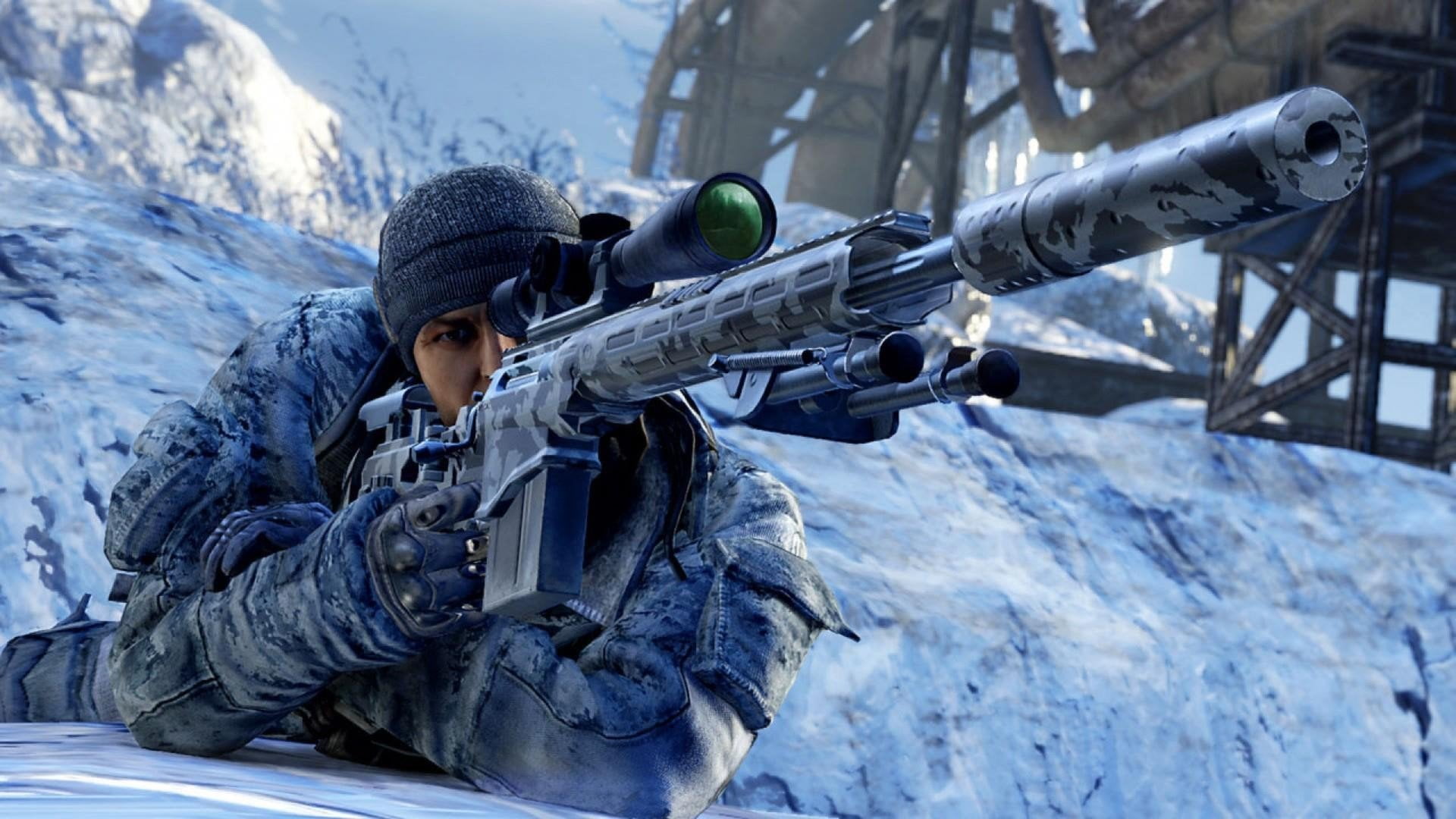 uniform, security, Sniper: Ghost Warrior 2, winter, weapon, leisure activity, clothing, rifle, snow, men, military, holding, gun, government, 1080P, warm clothing, HD Wallpaper