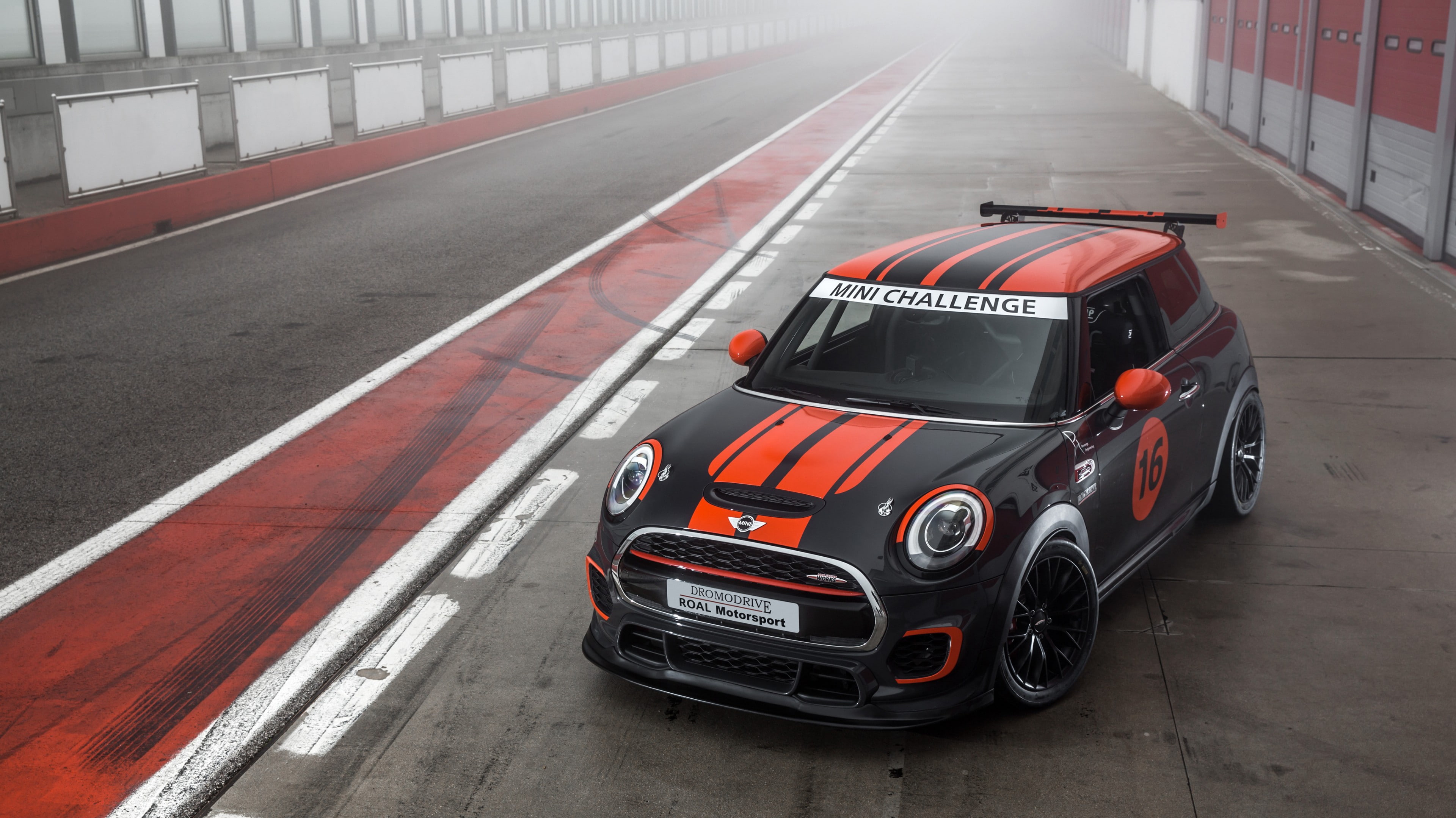 black, MINI John Cooper, road, red, cooper, mini, Works Challenge, 4K, HD Wallpaper