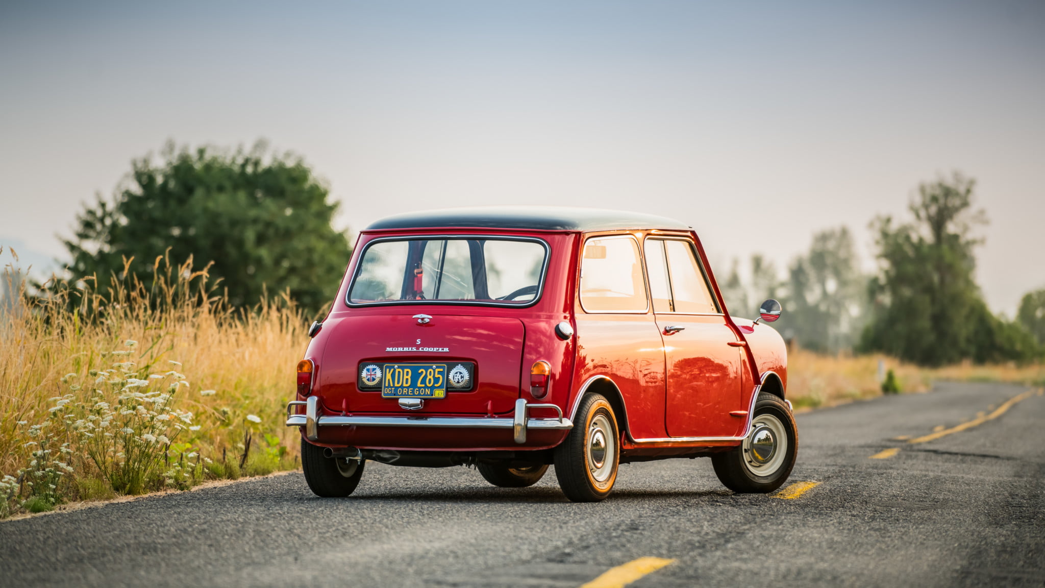 Sedan, Car, Mini, 1080P, Red Car, Morris Mini Cooper S, Old Car, HD Wallpaper