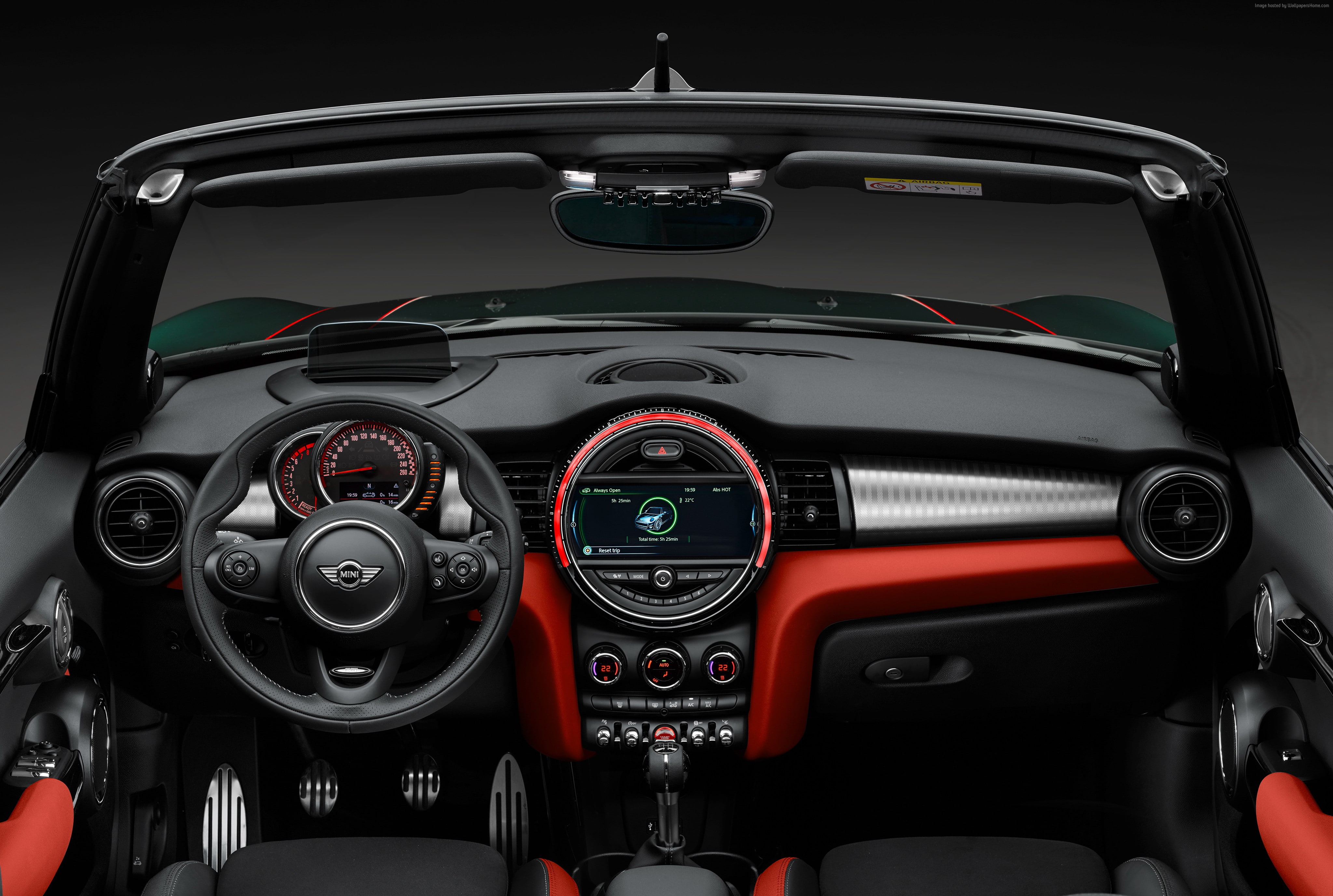 interior, 4K, cabriolet, Mini John Cooper Cabrio, HD Wallpaper