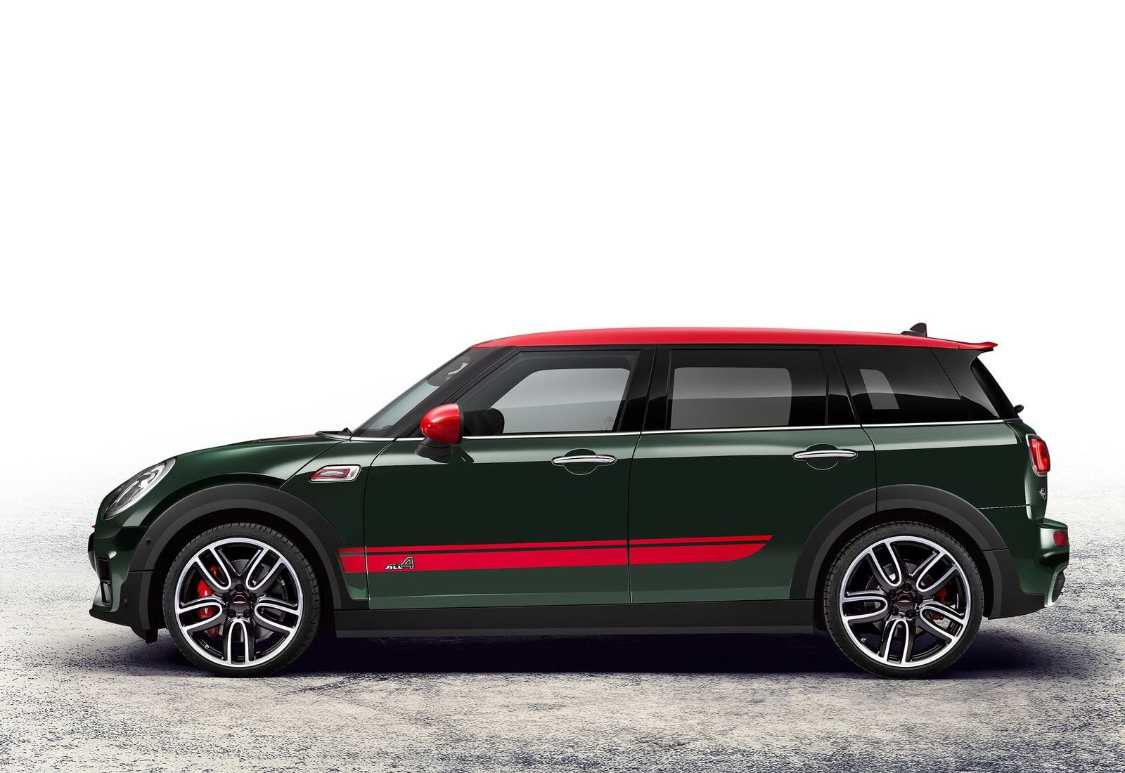 cooper, car, clubman, transportation, mini, works, red, nature, travel, tire, day, wheel, (2017), copy space, no people, stationary, studio shot, retro styled, HD Wallpaper