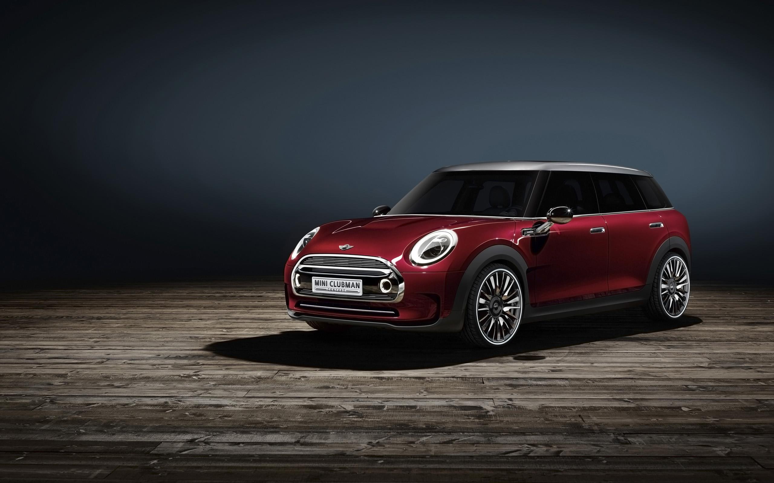 red, mini, 2K, 2014, cars, concept, clubman, cooper, HD Wallpaper