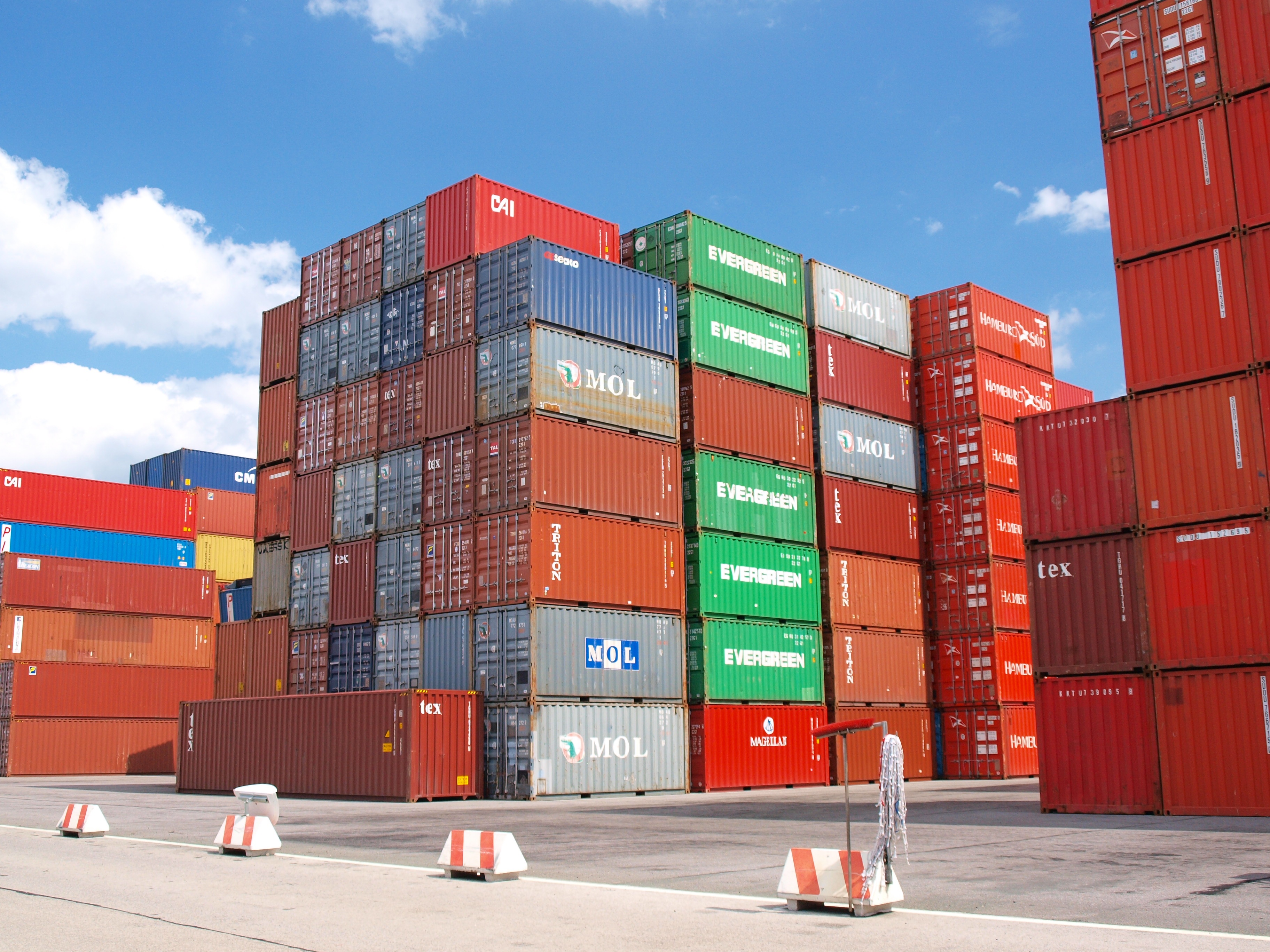 transportation, water, shipping, storage, architecture, consumerism, stack, terminal, goods, freight harbor, cargo container, building, harbor, business, HD Wallpaper