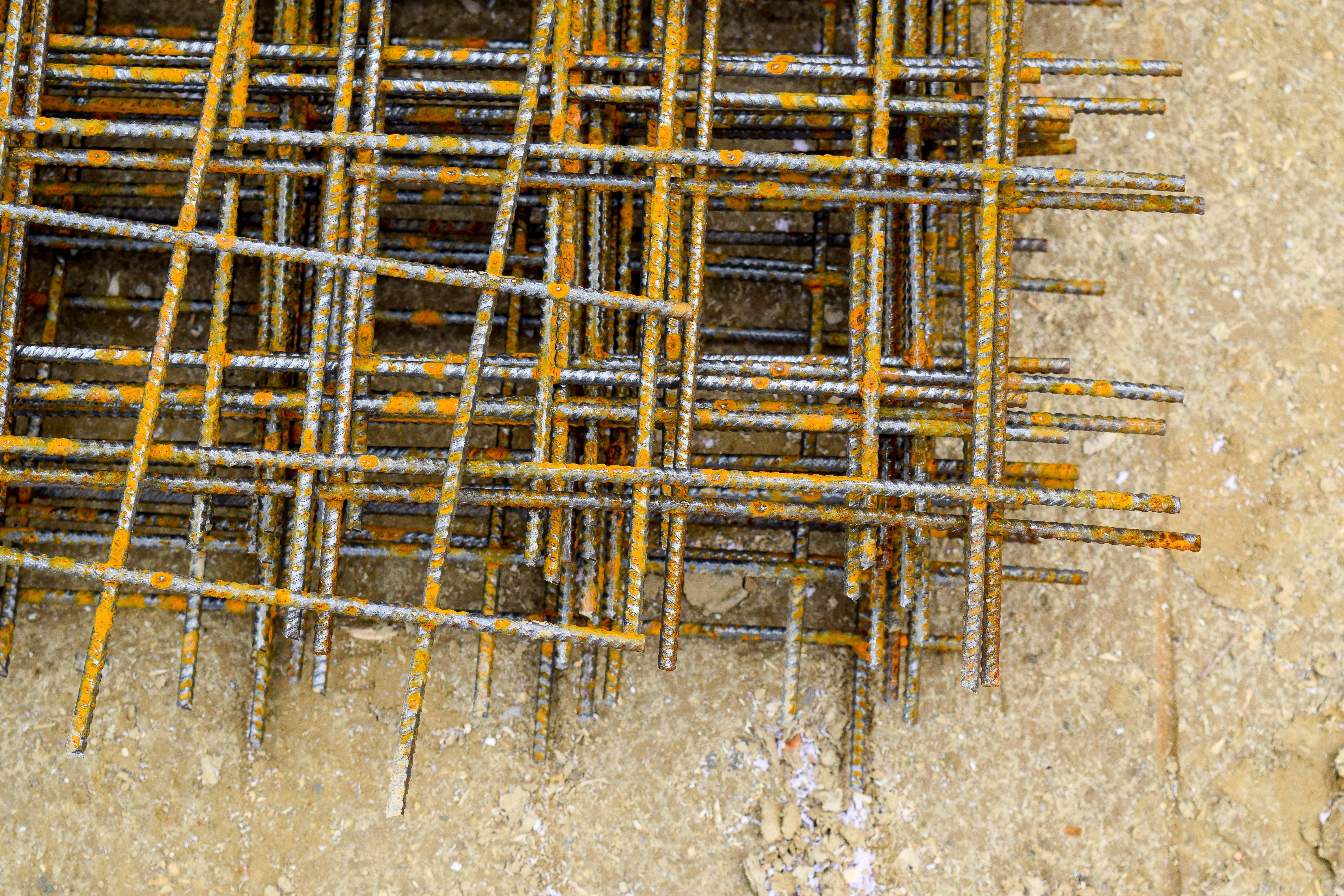 architecture, construction work, building material, site, material, construction Industry, iron railings, fertighaus, full frame, industry, pattern, steel for construction, HD Wallpaper