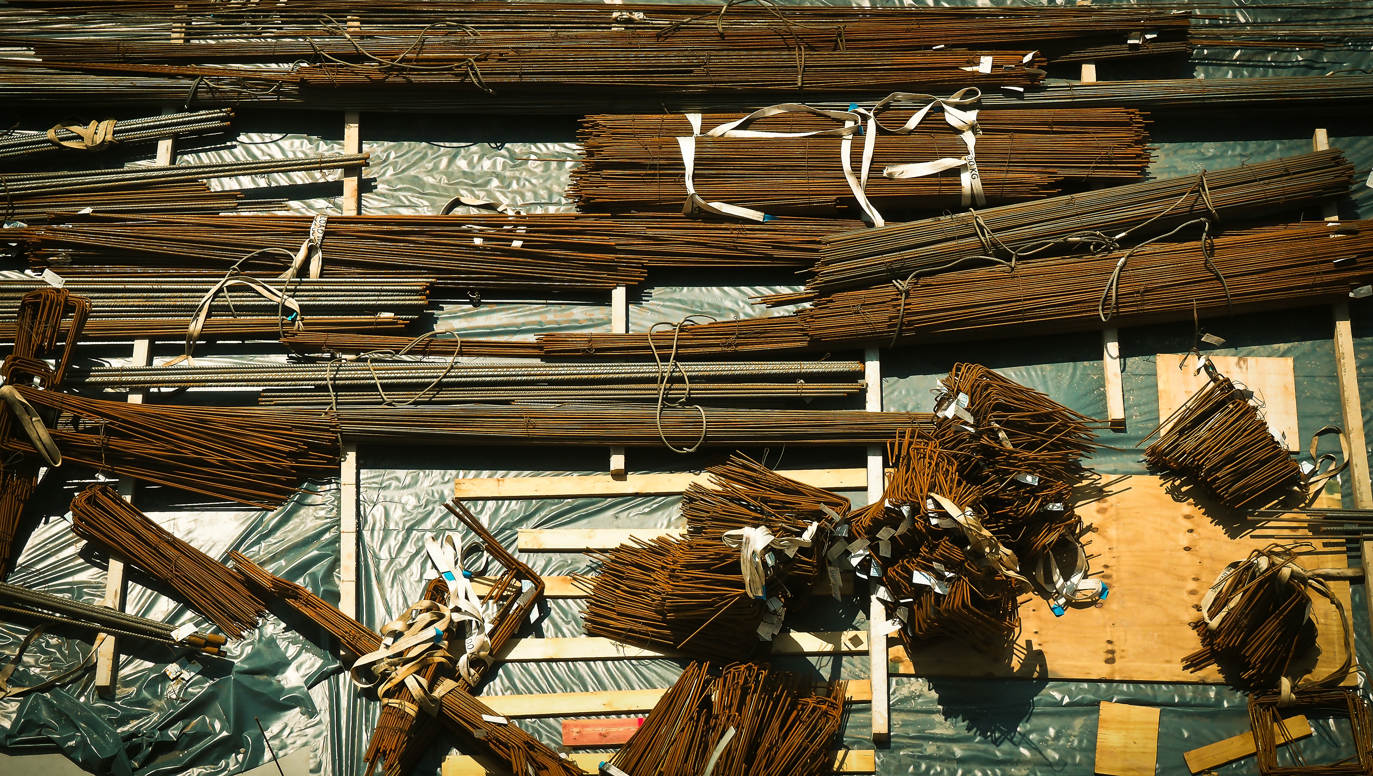fishing industry, rod, outdoors, built structure, stack, large group of objects, wood - material, water, construction materials, construction, wood, iron rods, HD Wallpaper