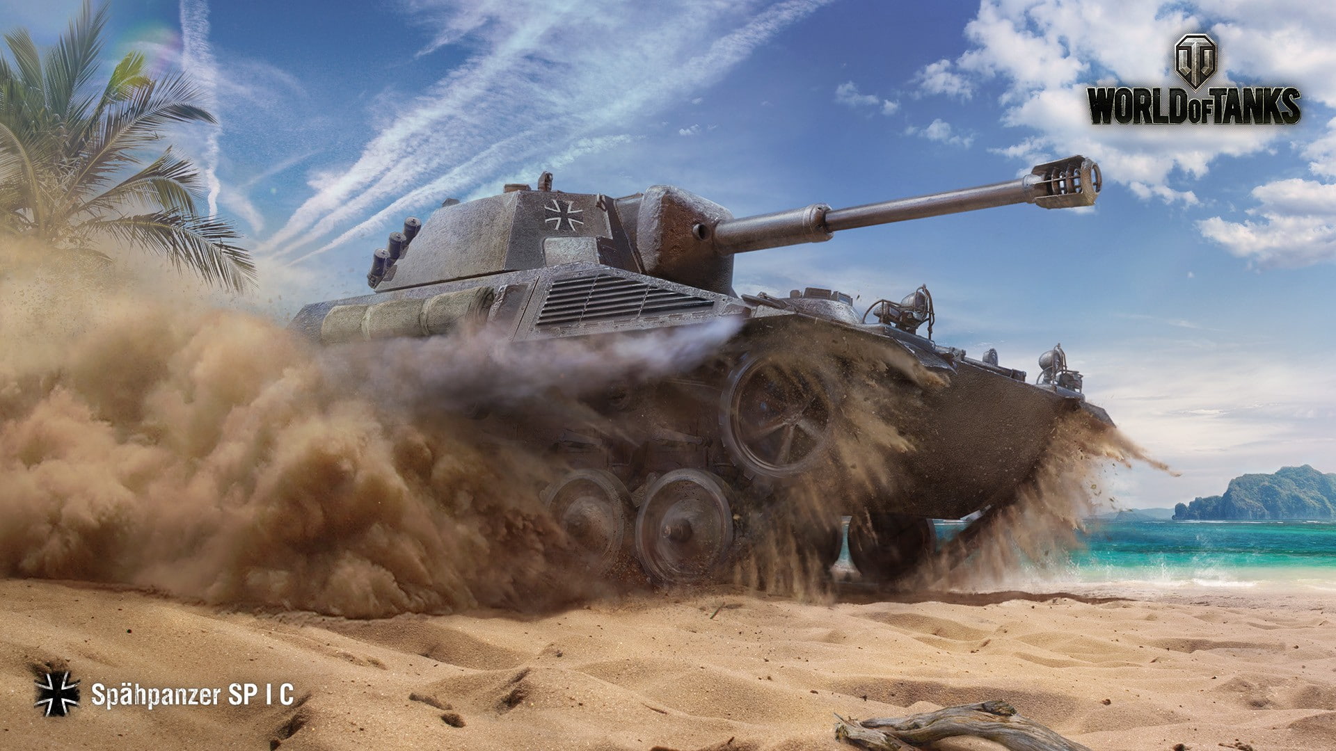outdoors, sand, nature, motion, machinery, scenics - nature, mode of transportation, land vehicle, World of Tanks, water, SP I C, armored tank, wargaming, HD Wallpaper