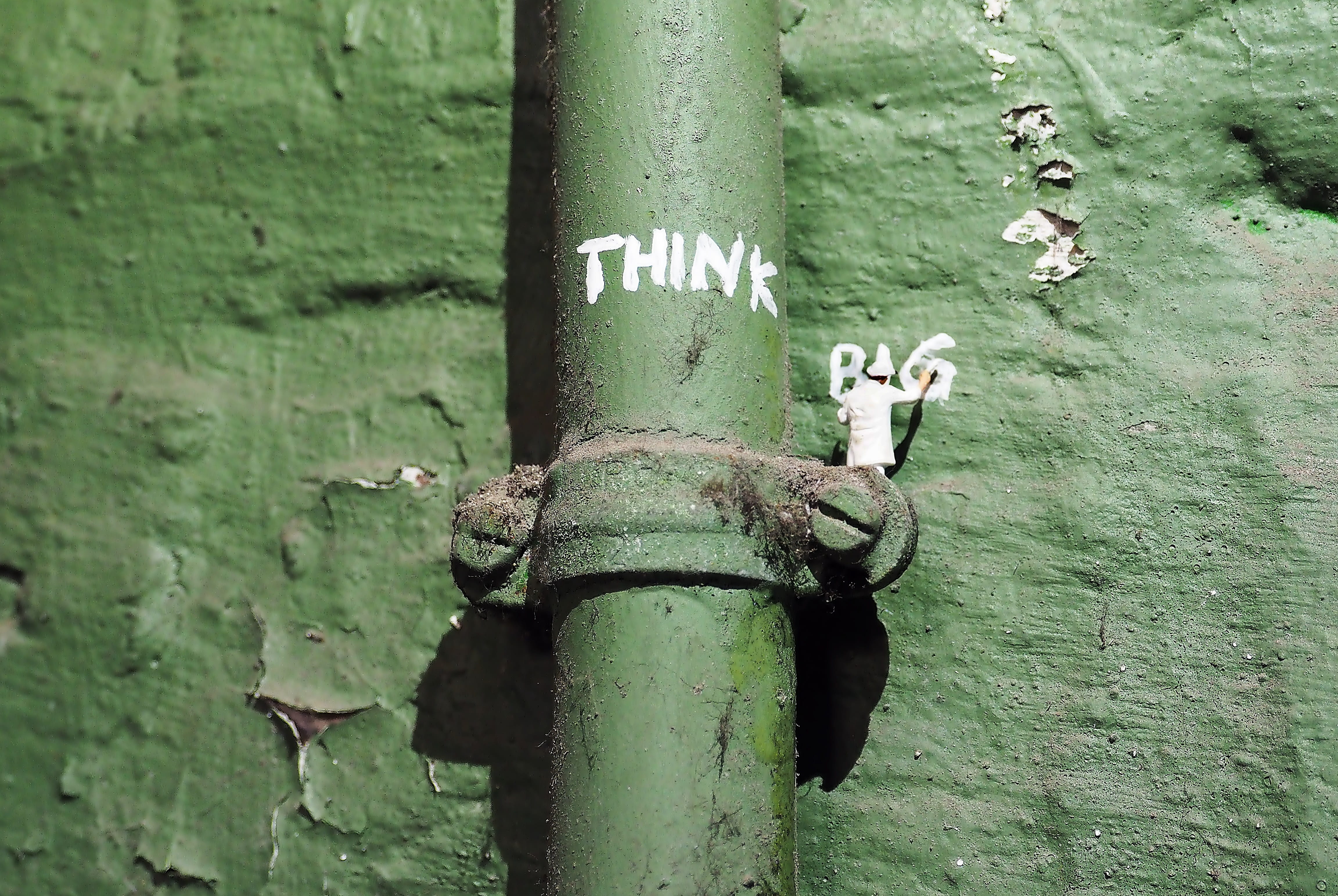 plant, pipe, creativity, focus on foreground, little man, no people, metal, representation, text, tube, mite, trunk, green color, steel, protection, tree trunk, HD Wallpaper