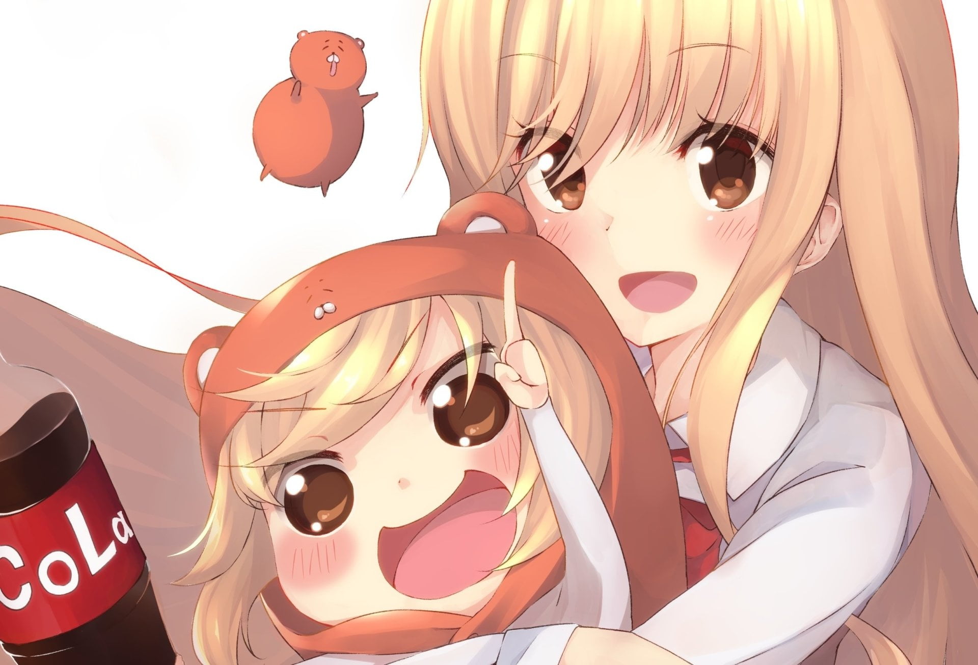 1080P, fashion, design, mask, young adult, Umaru Doma, close-up, white background, nature, Himouto! Umaru-chan, Anime, illustration, character, art and craft, HD Wallpaper